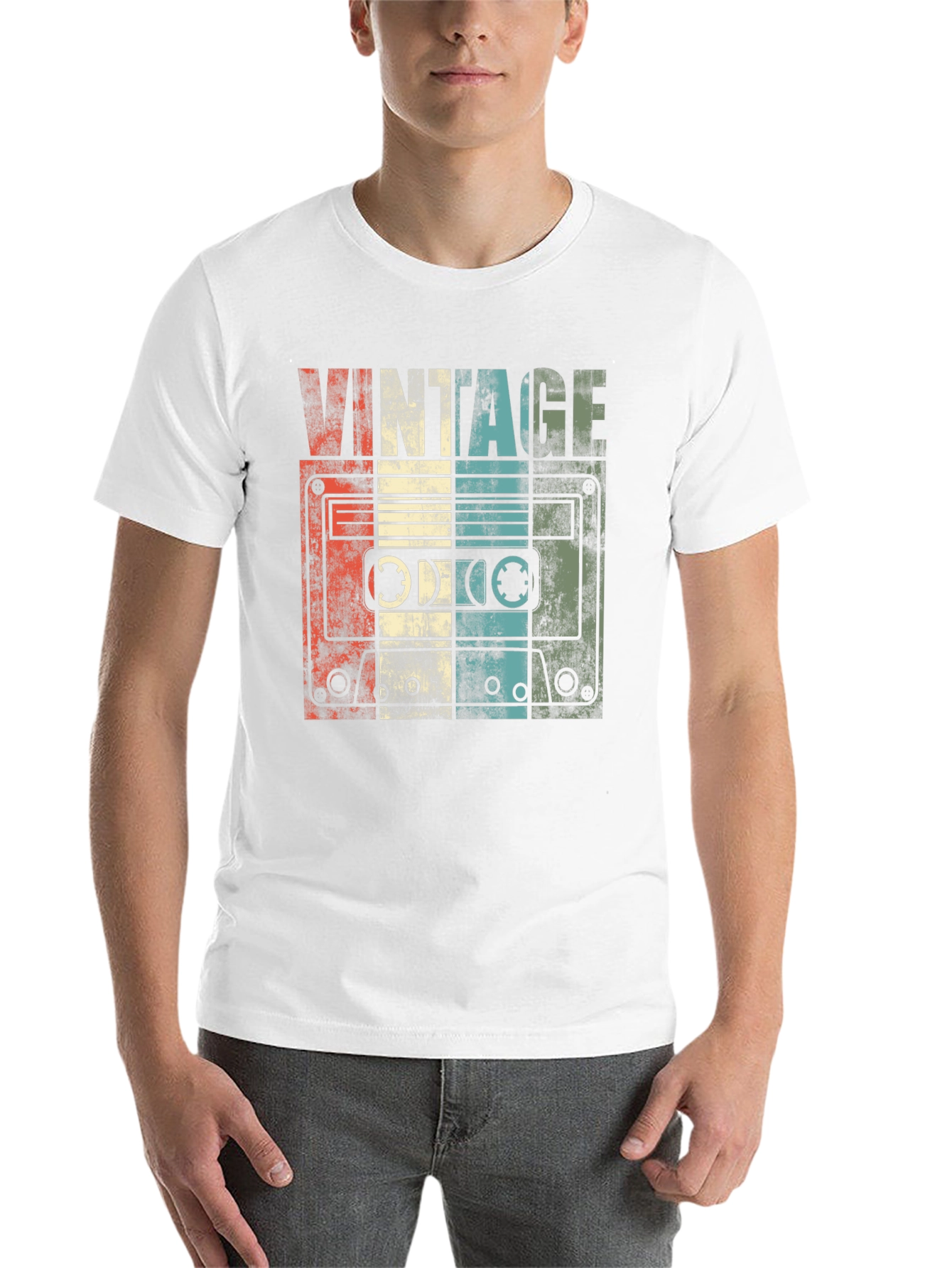 Black Vintage Cassette Tape Graphic T-Shirt view 14