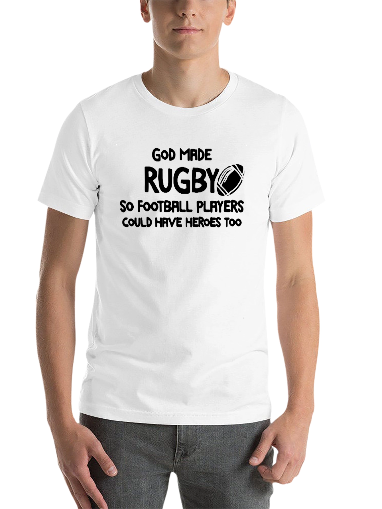 Black God Made Rugby T-Shirt view 14