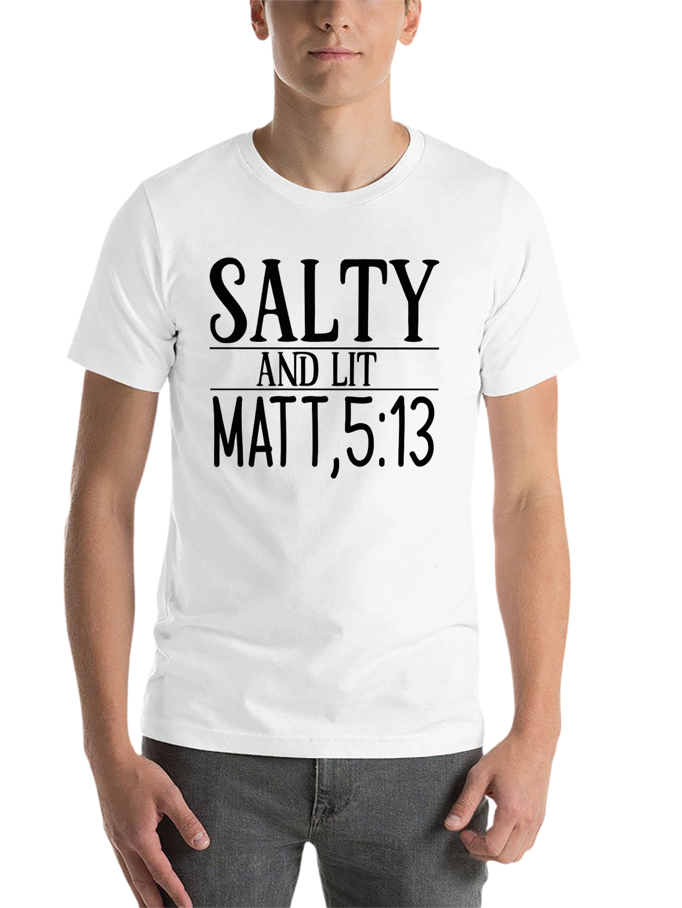 Black Salty and Lit T-Shirt - Matt 5:13 - Graphic Tee view 14