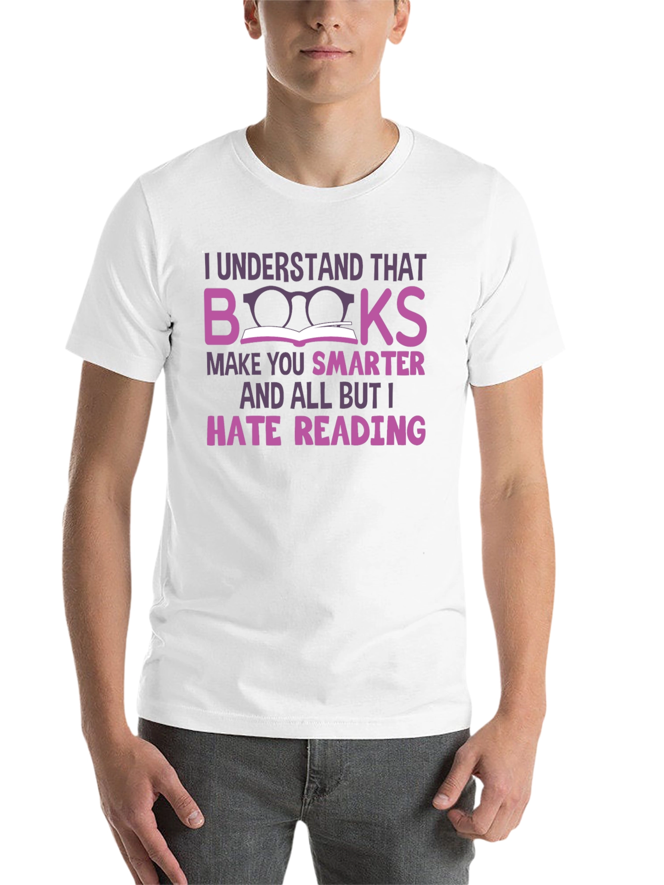 Black Funny Anti-Reading T-Shirt: Books Make You Smarter view 14