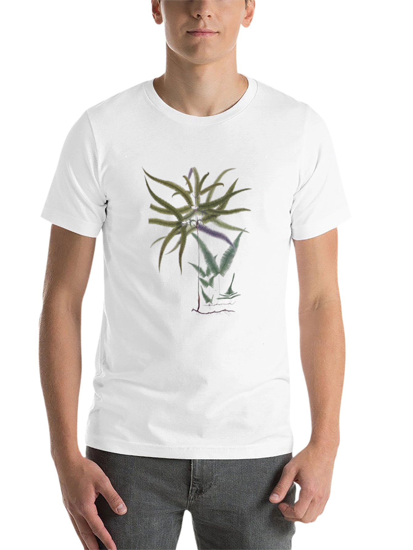 Black Botanical Graphic Black Tee view 14