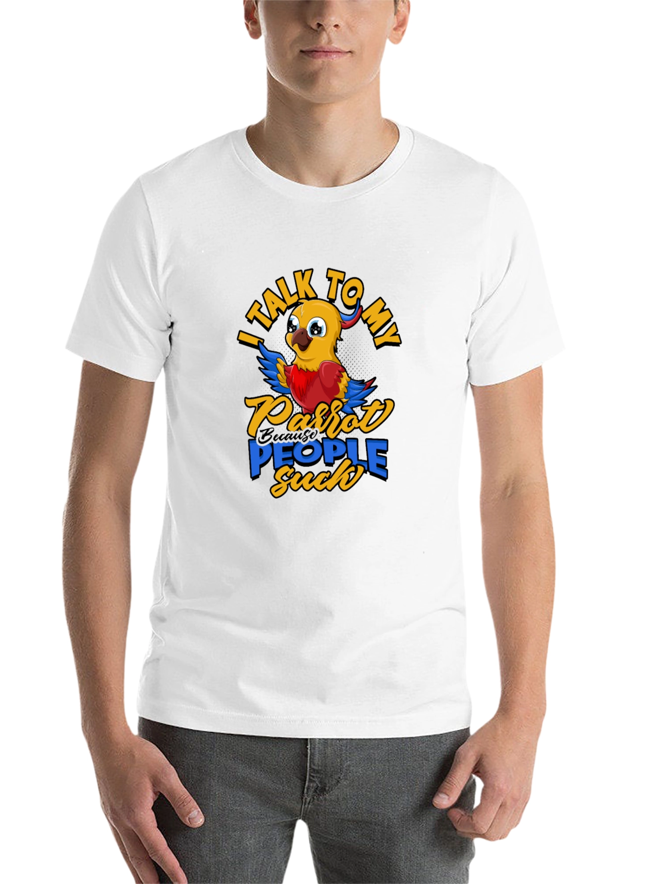 Black Parrot Lover T-Shirt - I Talk To My Parrot People Suck view 14