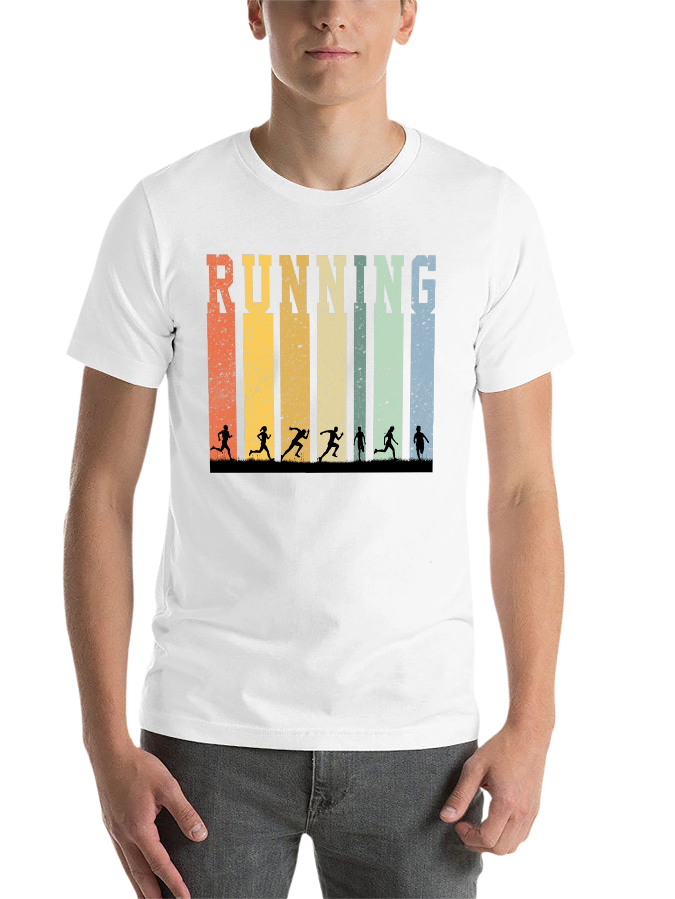Black Retro Running T-Shirt view 14