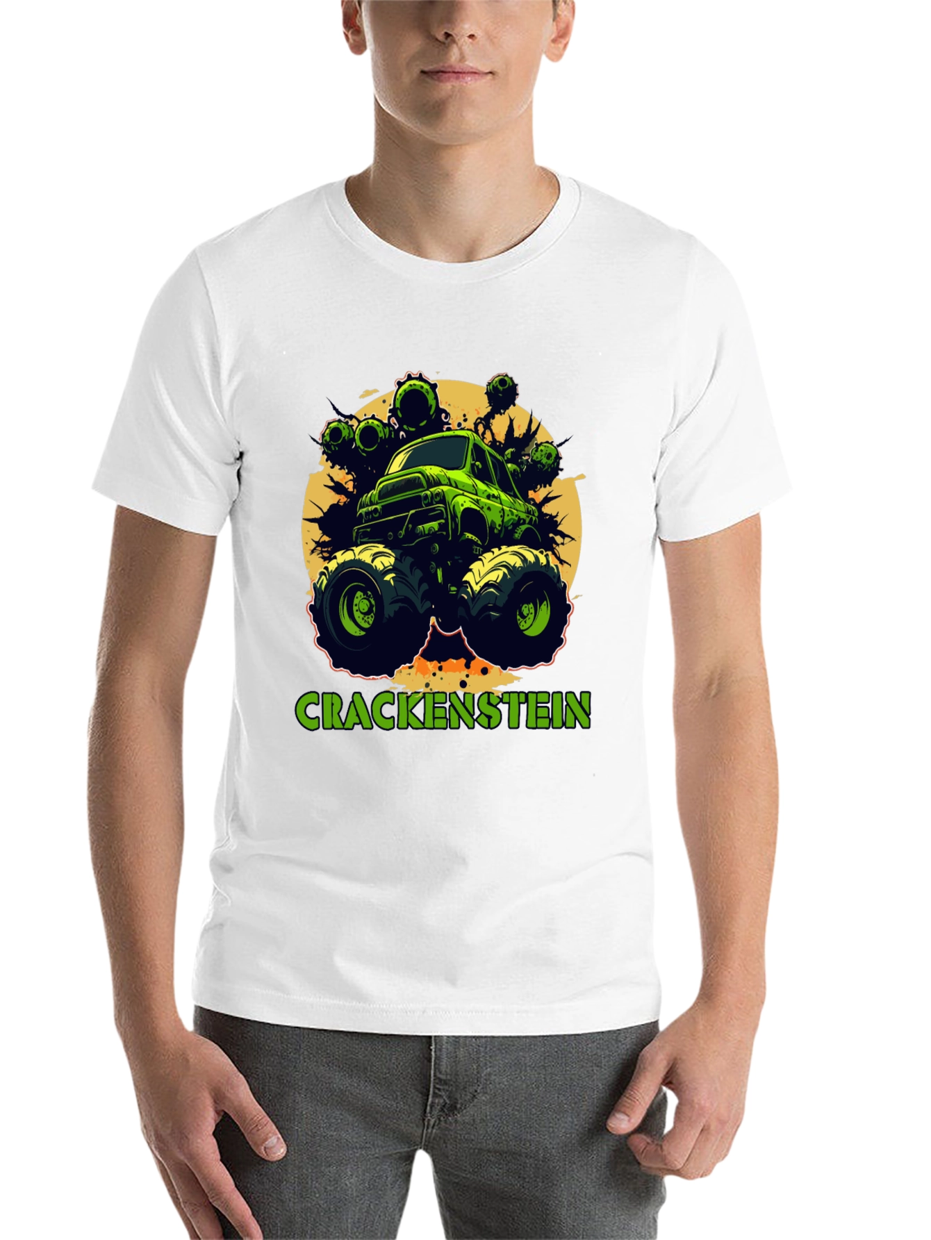 Black Crackenstein Monster Truck Graphic Tee view 14