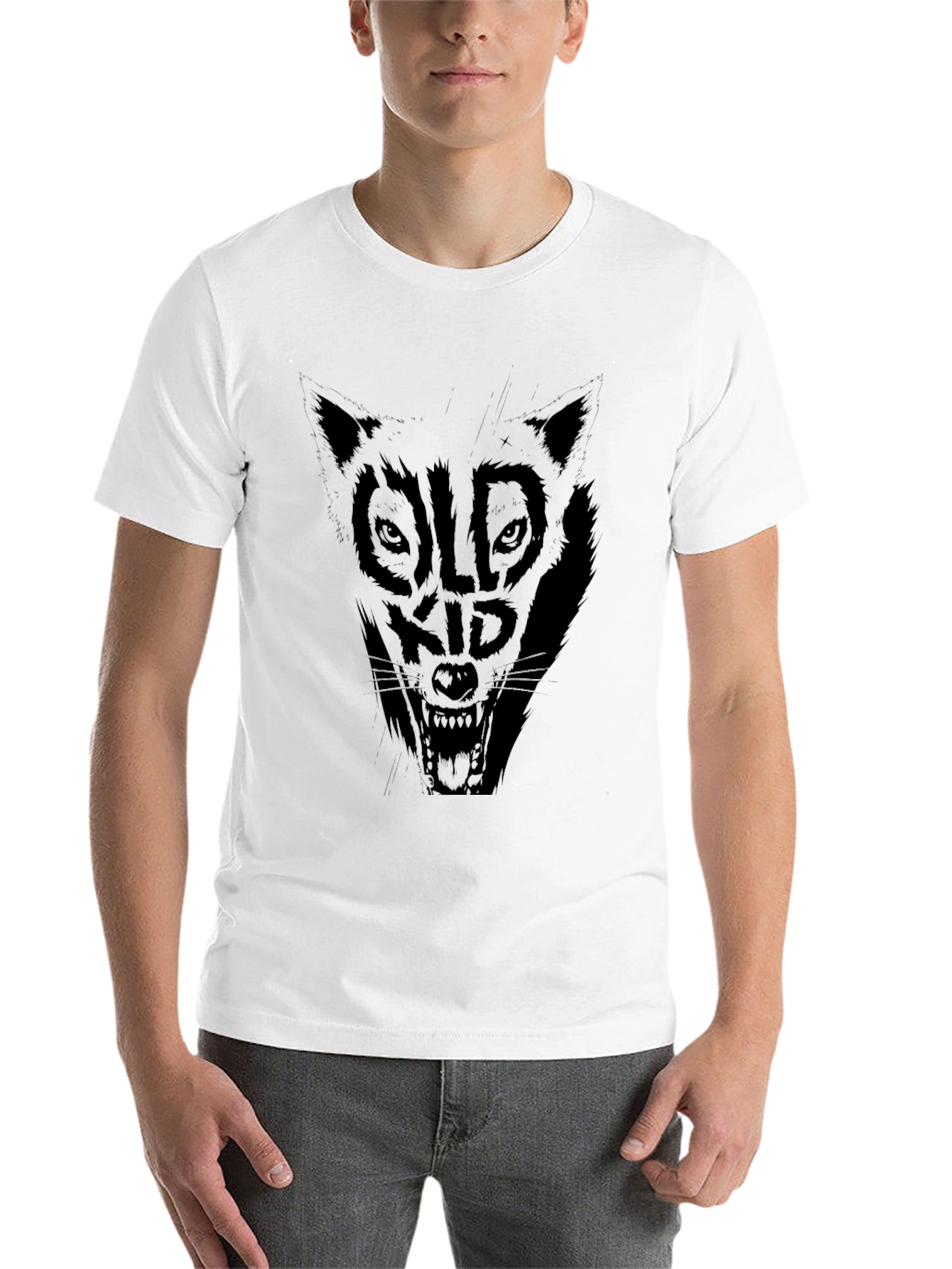 Black Black Old Kid Wolf Graphic Tee view 14