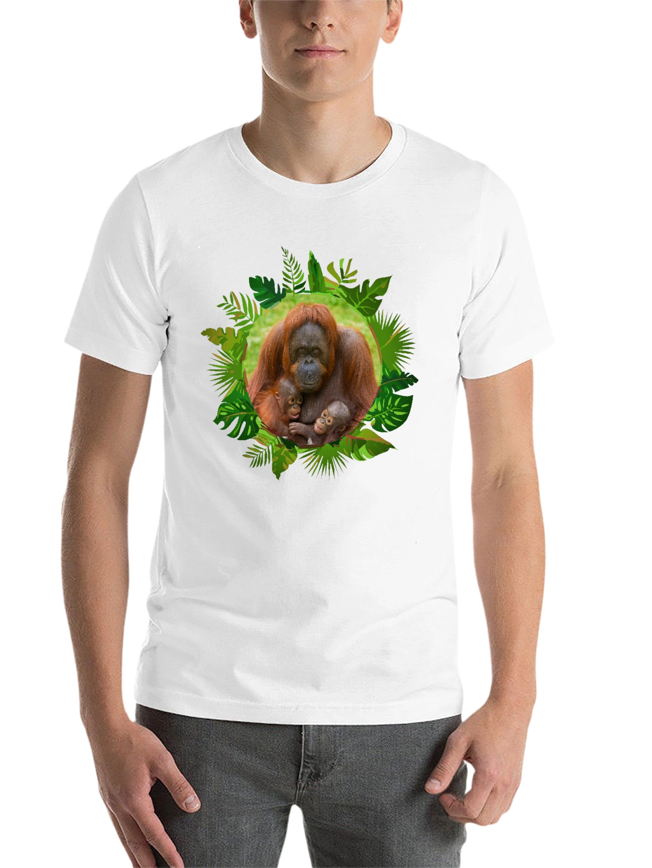 Orangutan Family Black T-Shirt - 14