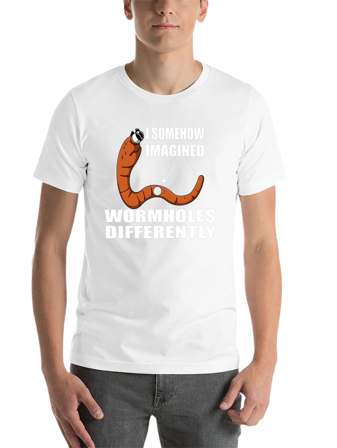 Black Wormhole Humor Graphic T-Shirt view 14