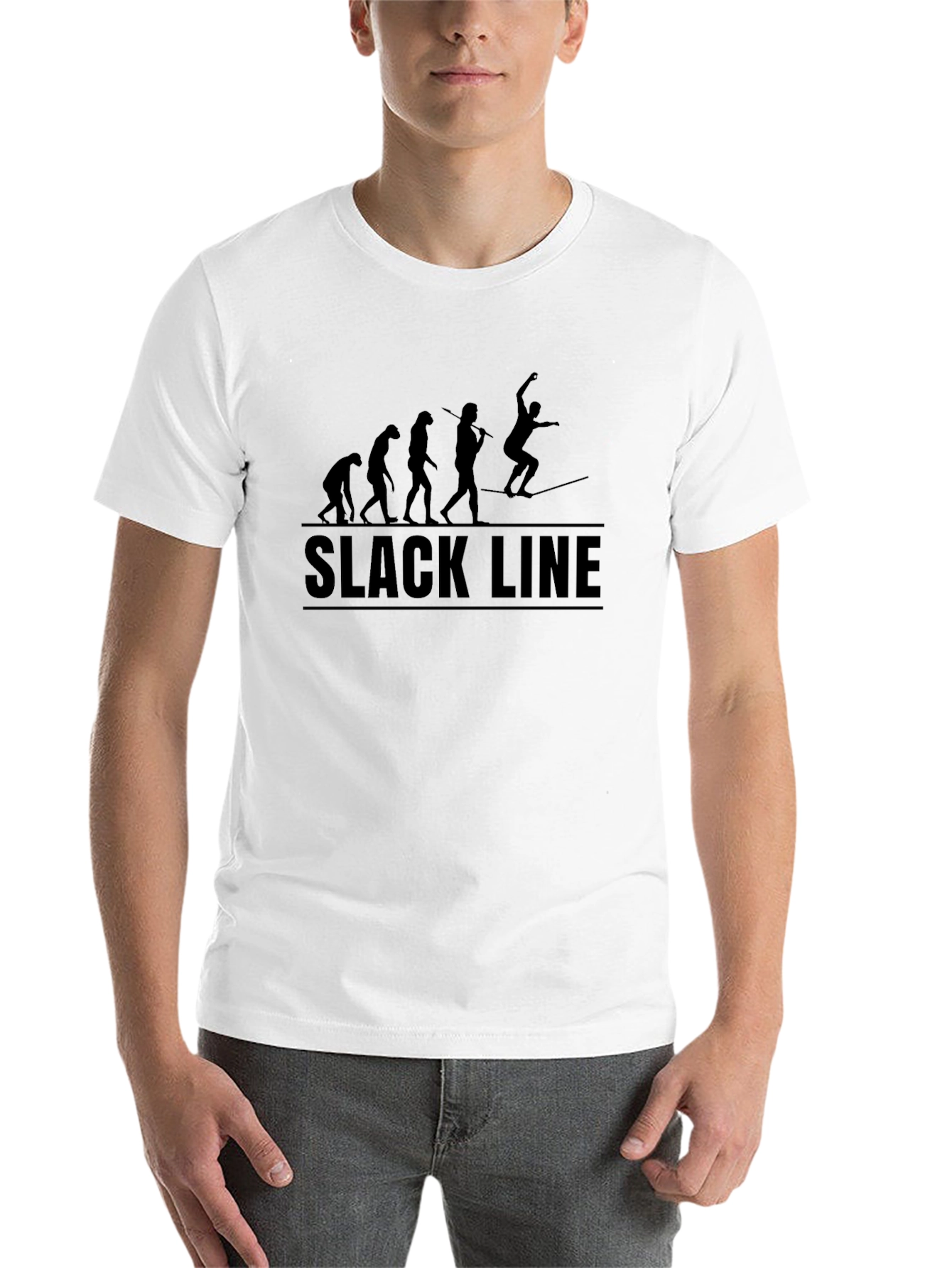Black Slackline Evolution Graphic T-Shirt | Black Cotton Tee view 14