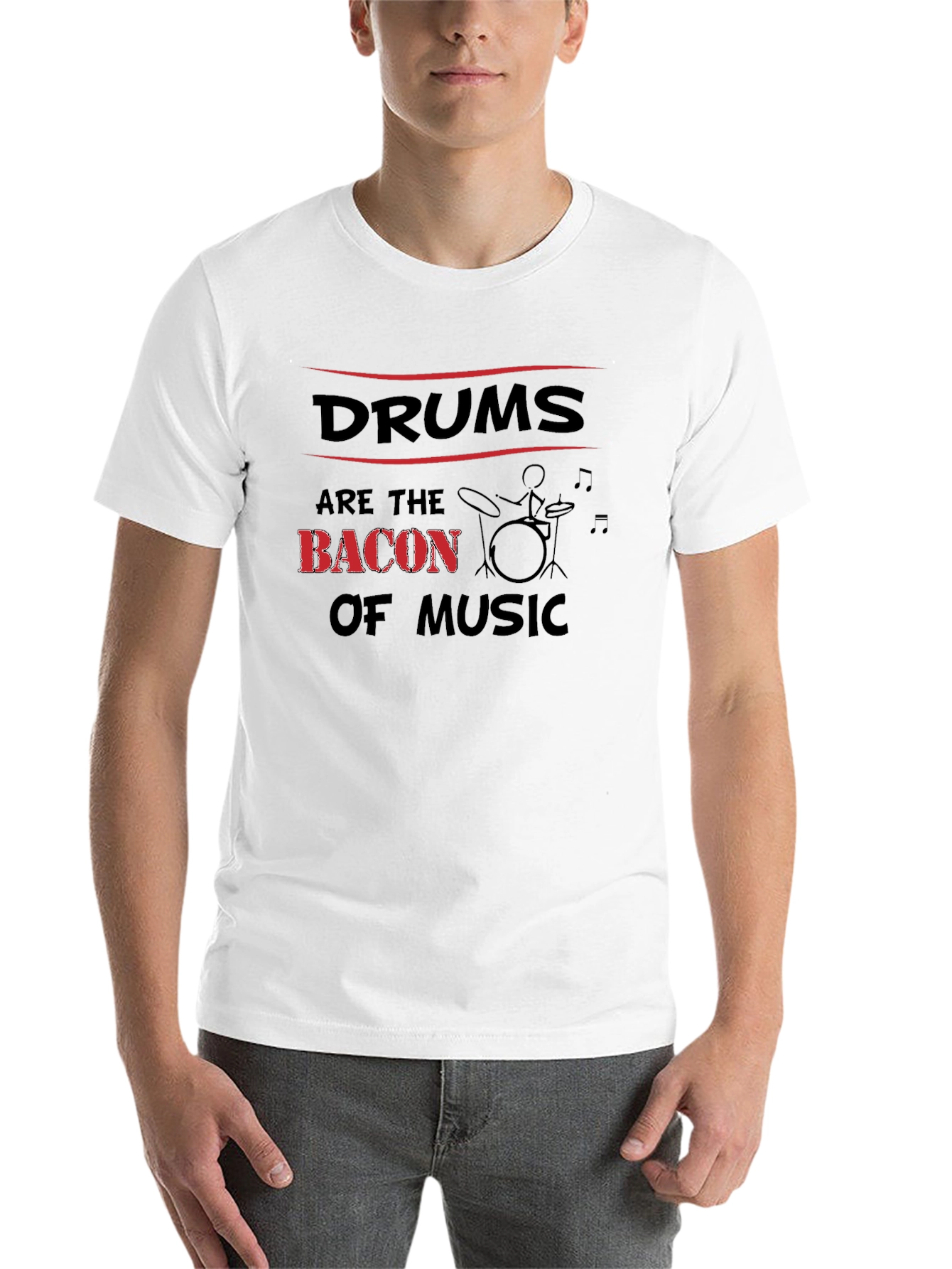 Black Drums Are The Bacon Of Music T-Shirt view 14