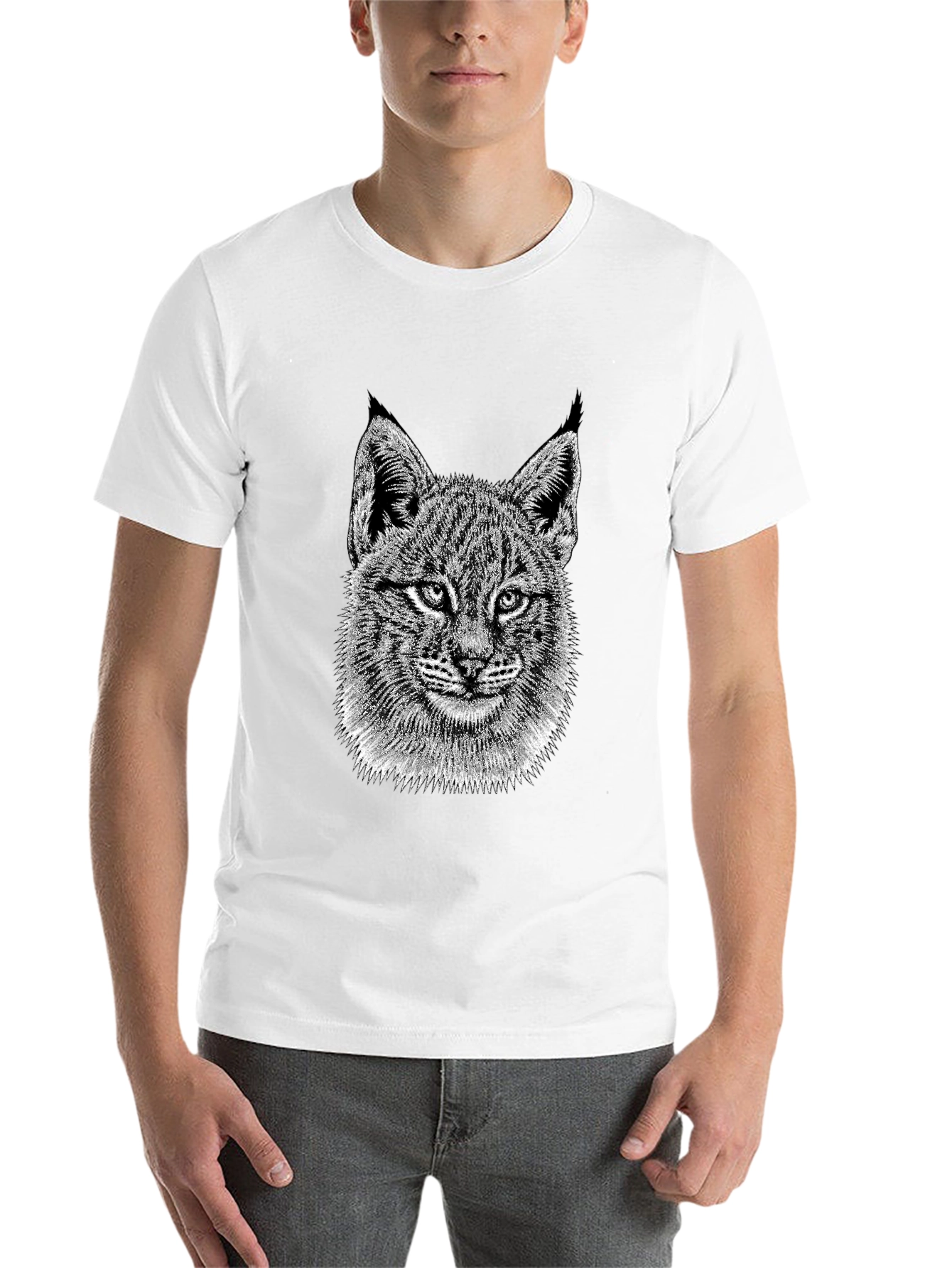 Black Lynx Graphic Tee - Black Crewneck T-Shirt view 14