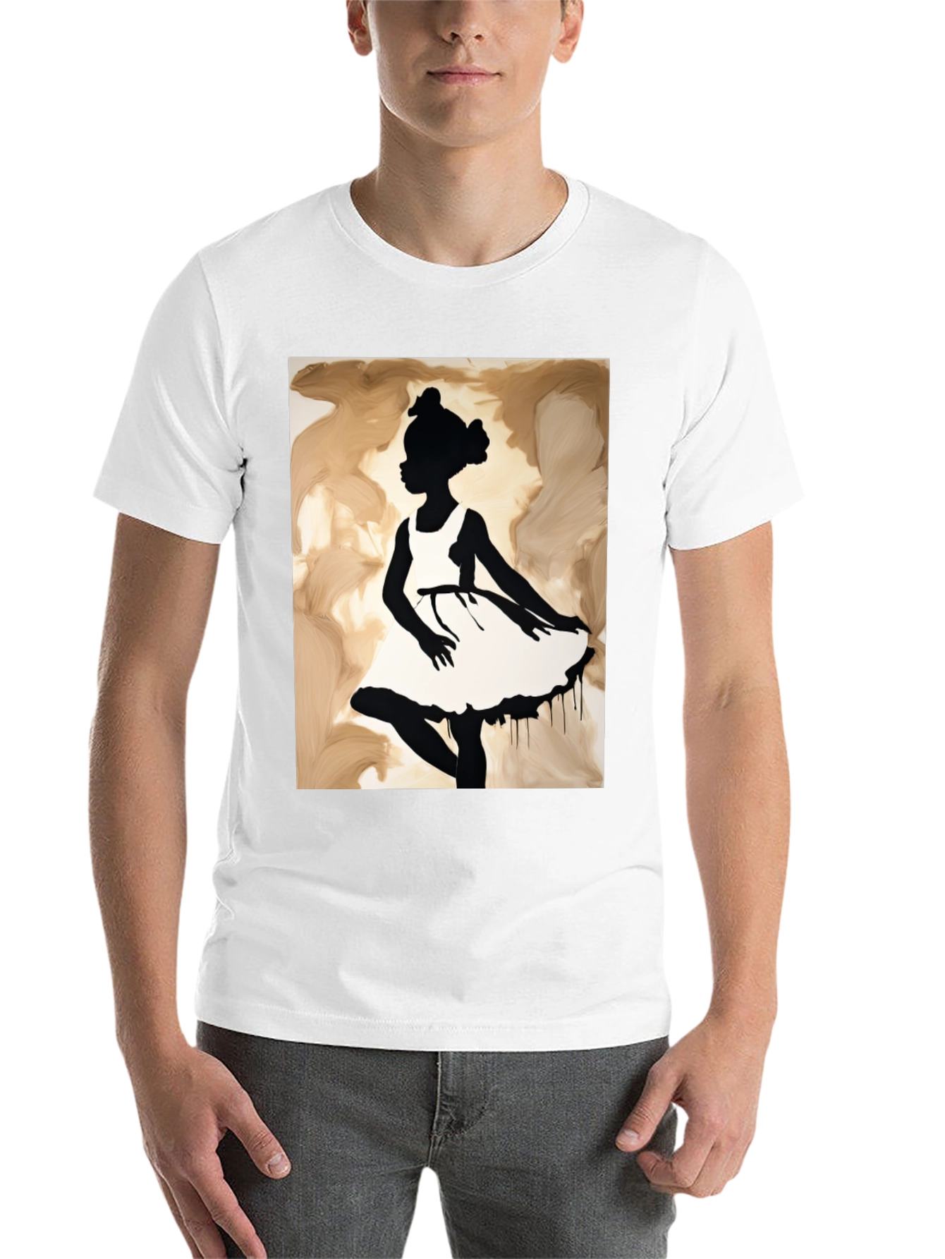 Black Silhouette Girl Graphic Tee - Black view 14