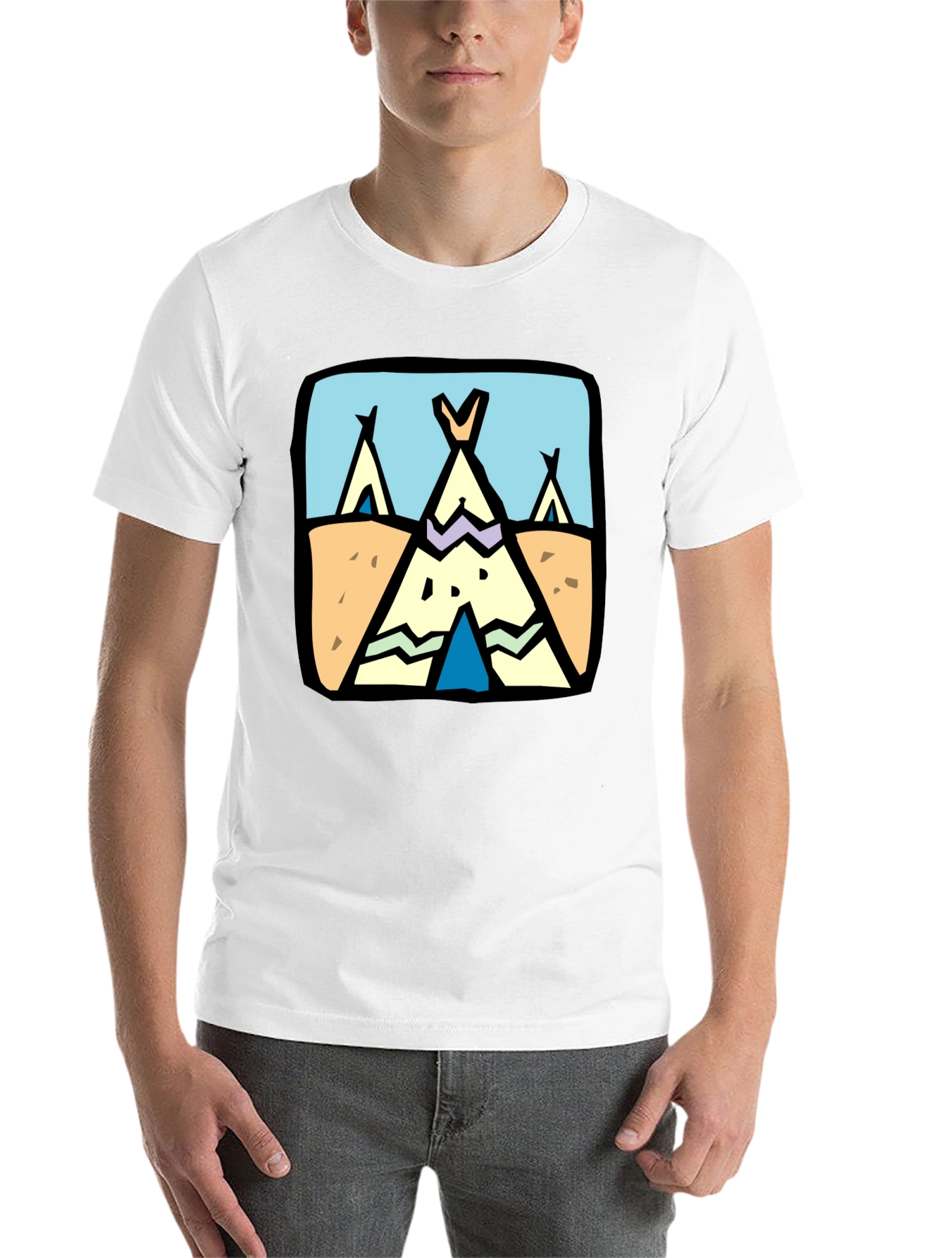 Novelty Tipi Graphic Tee - Black - 14