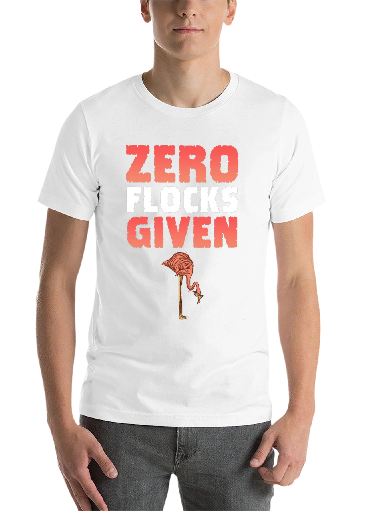 Black Zero Flocks Given Flamingo Graphic Tee view 14