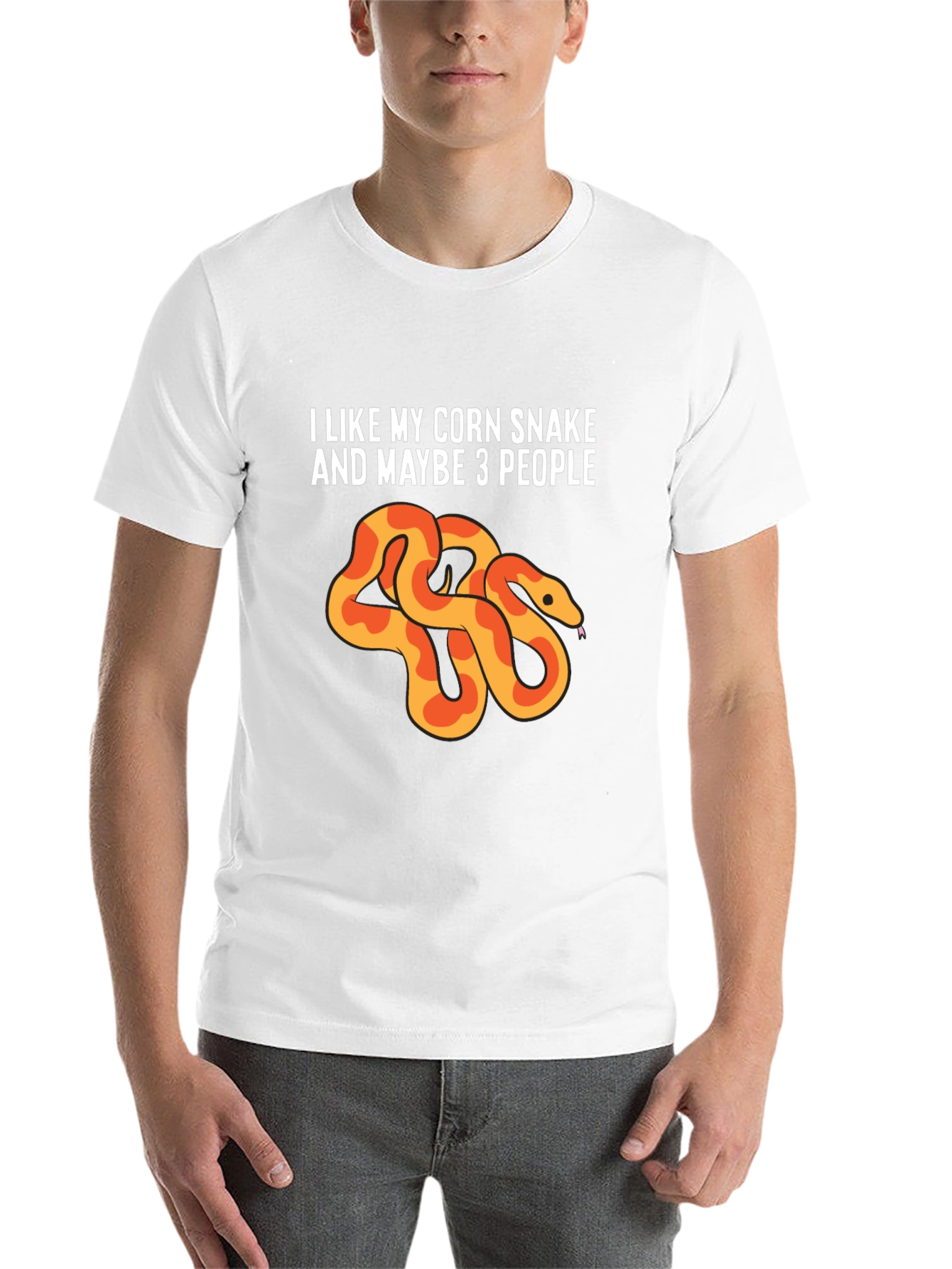 Black Corn Snake Lover Tee - I Like My Corn Snake & Maybe 3 People view 14