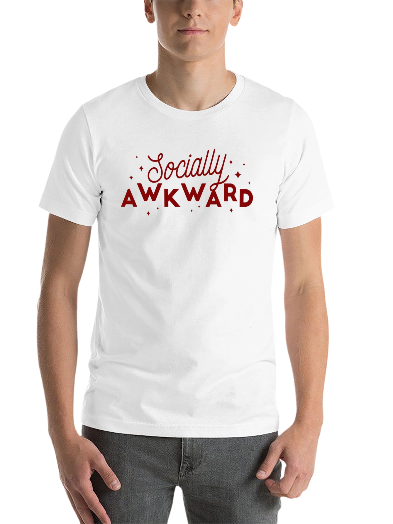 Black Socially Awkward Graphic T-Shirt - Dark Tee view 14