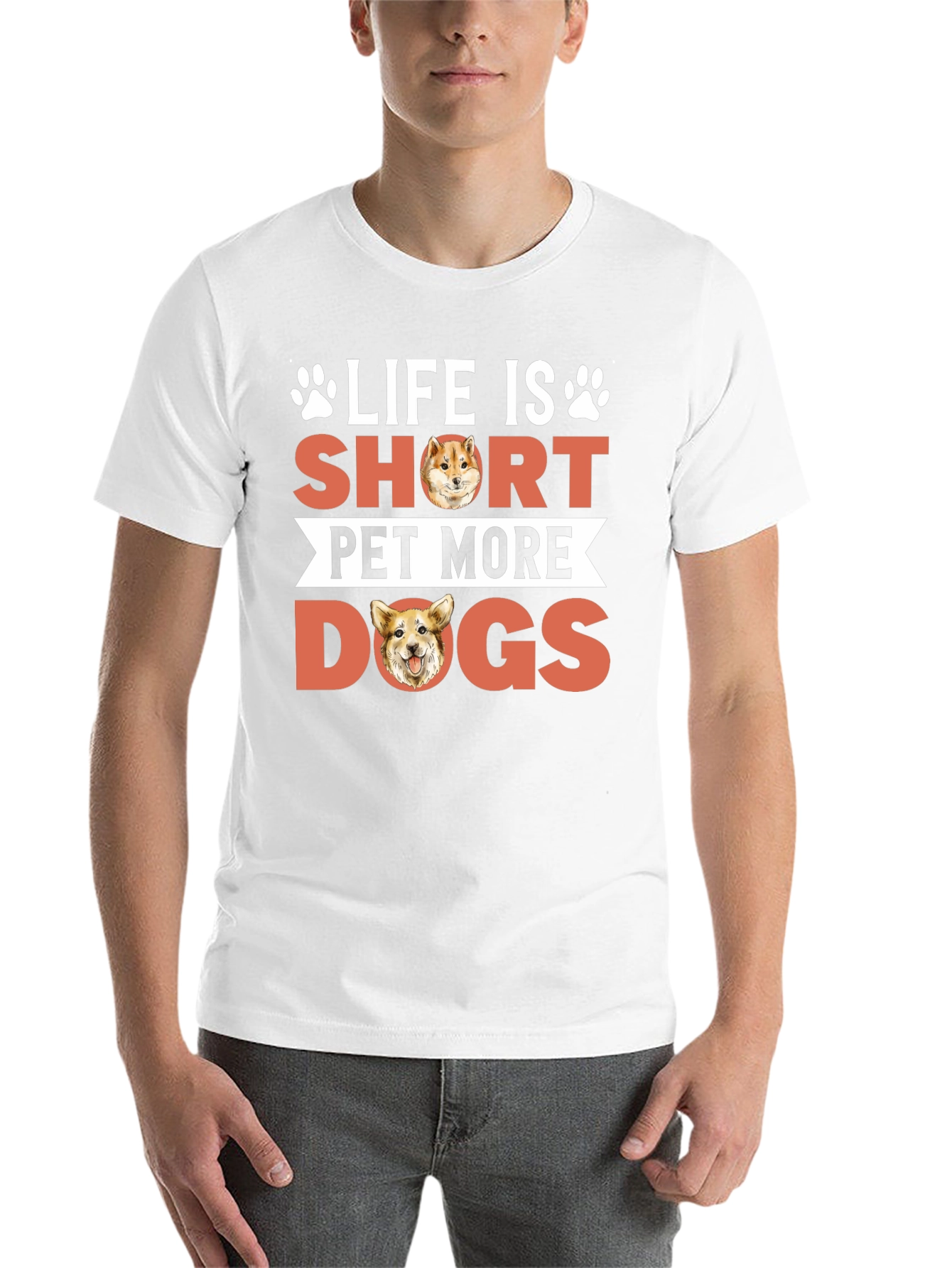 Black Life is Short Pet More Dogs Graphic Tee view 14
