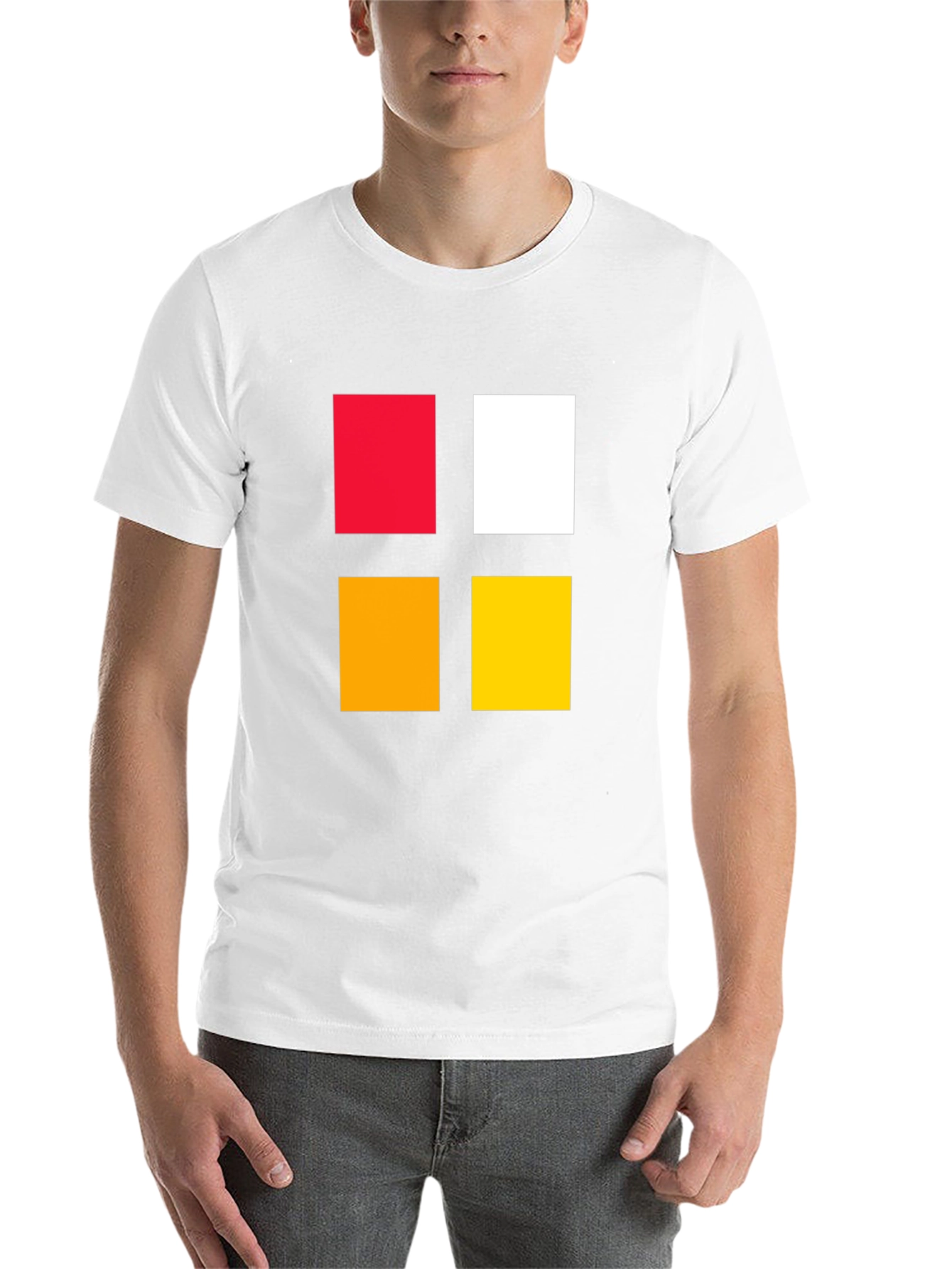 Black Colorful Block Graphic Tee - Bold & Modern Design view 14