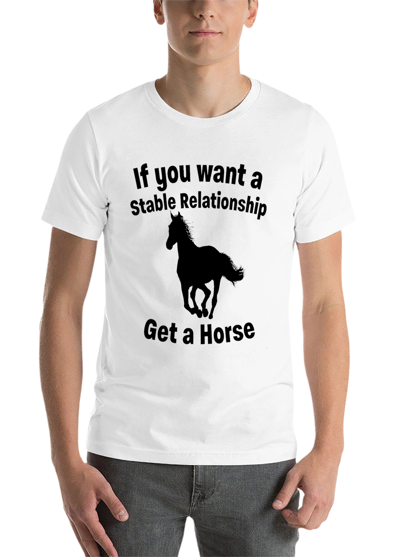 Black Stable Relationship Horse T-Shirt - Funny Equestrian Tee view 14