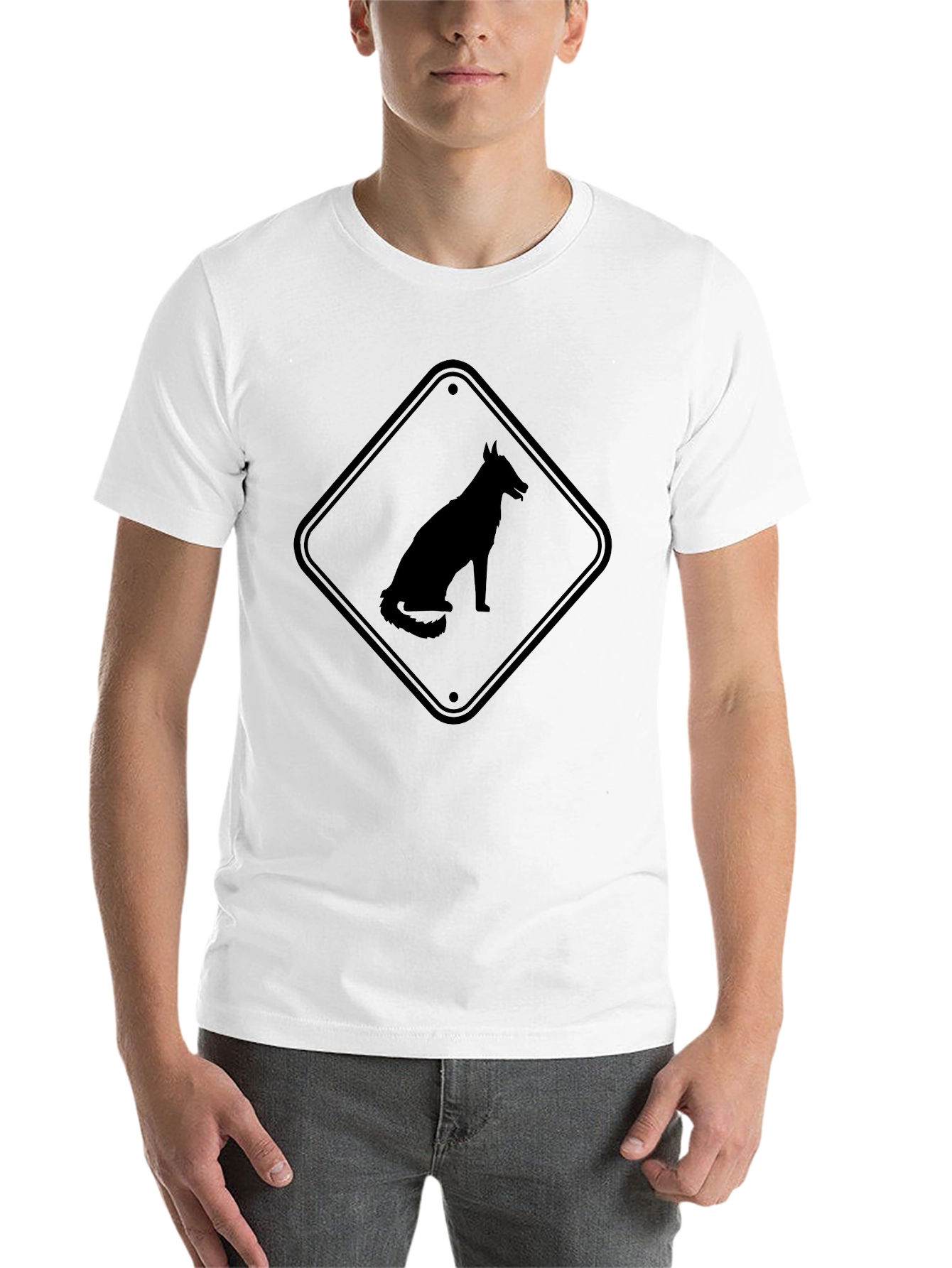Black Dog Silhouette Graphic Tee - Black T-Shirt view 14