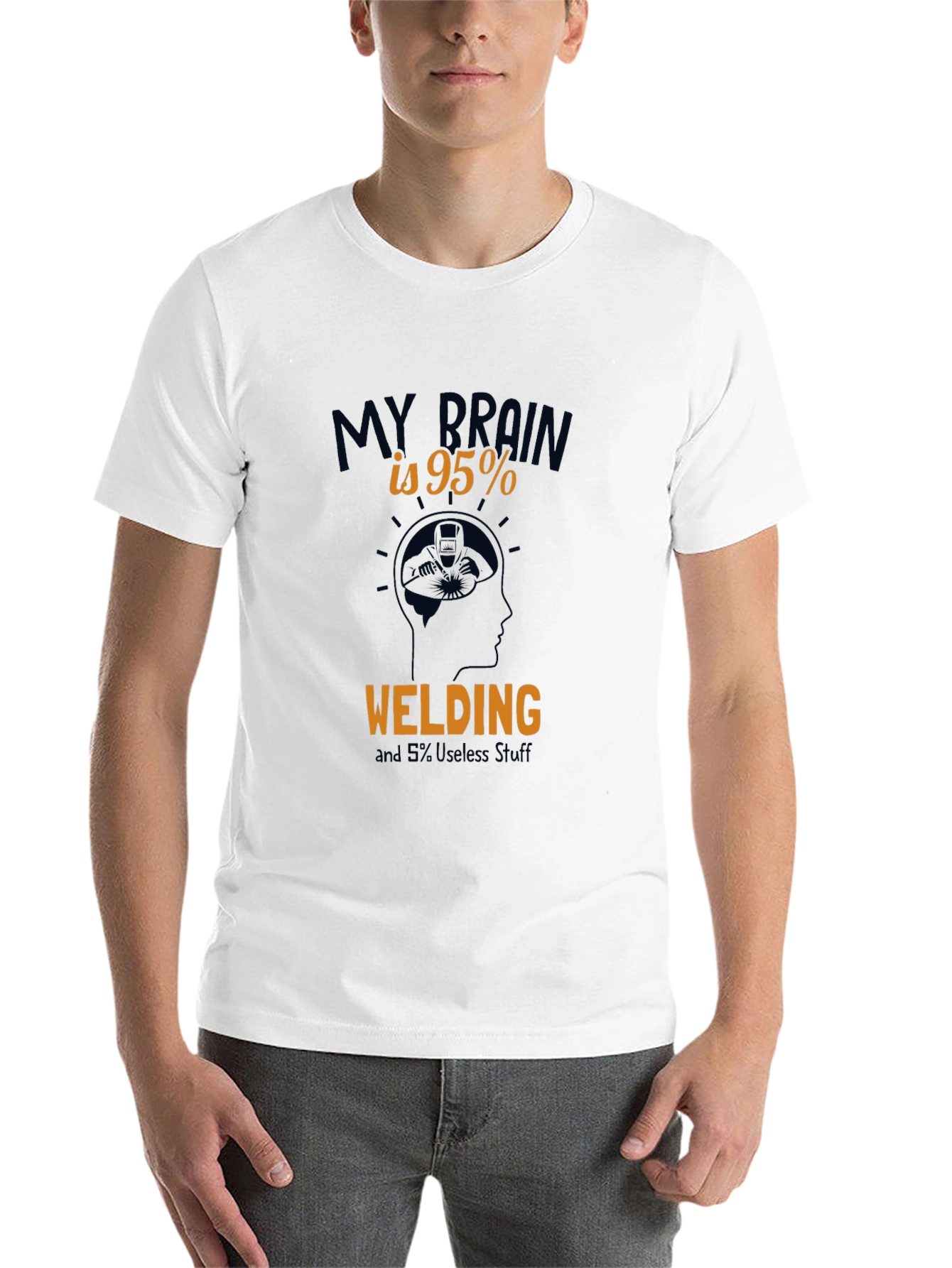 Black Welding Brain T-Shirt view 14