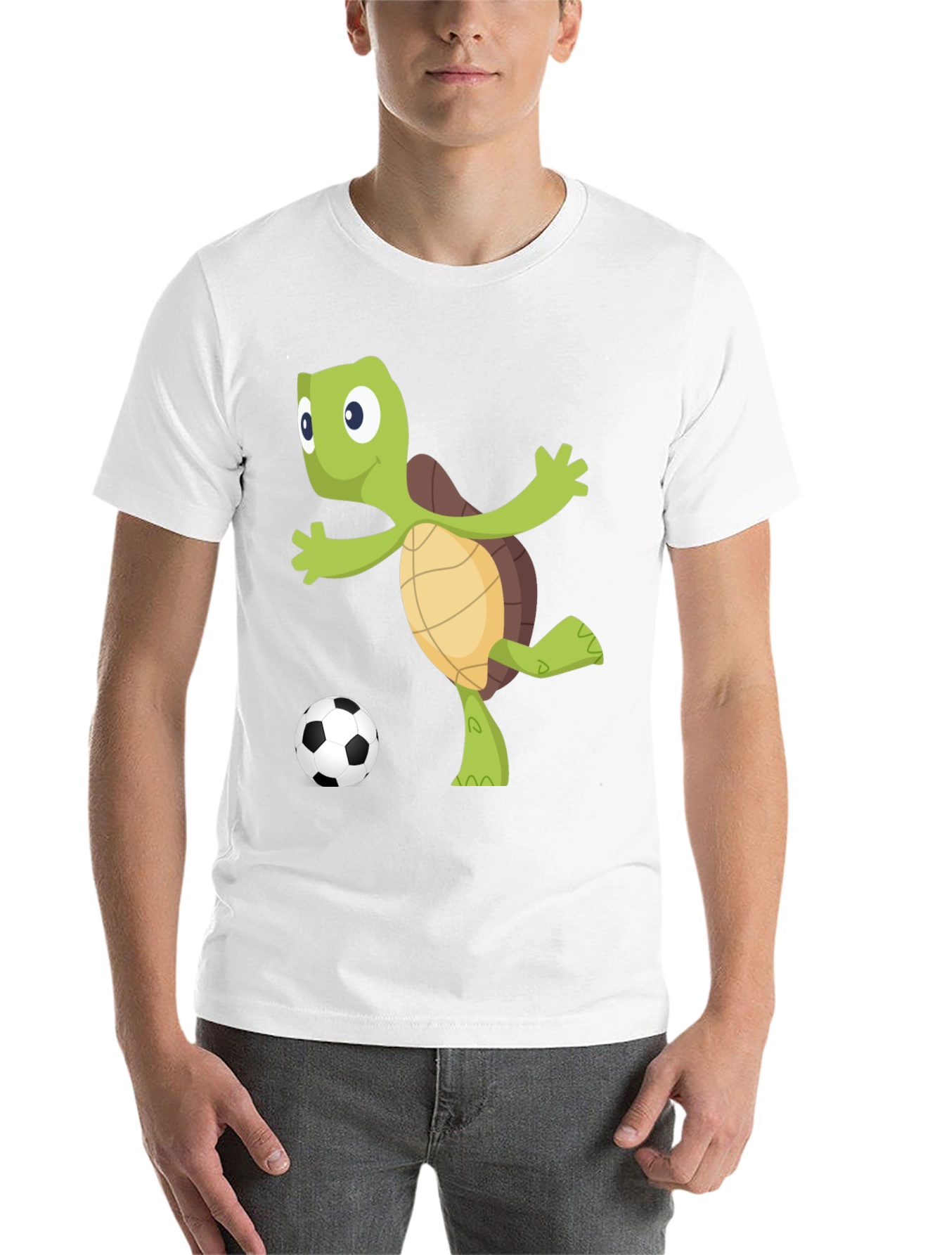 Black Turtle Soccer Fan T-Shirt view 14
