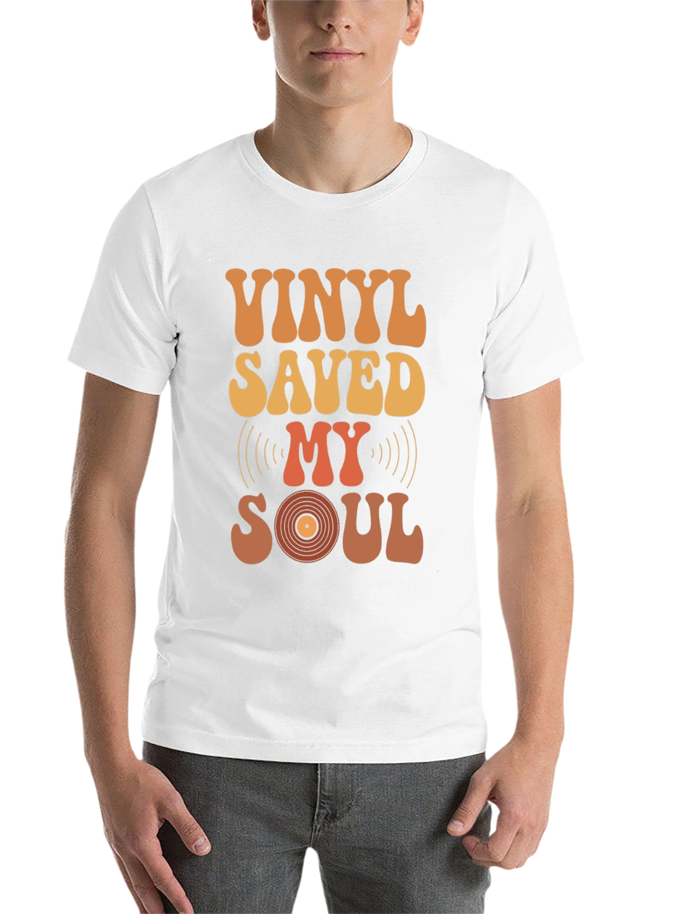 Black Vinyl Saved My Soul Graphic Tee view 14