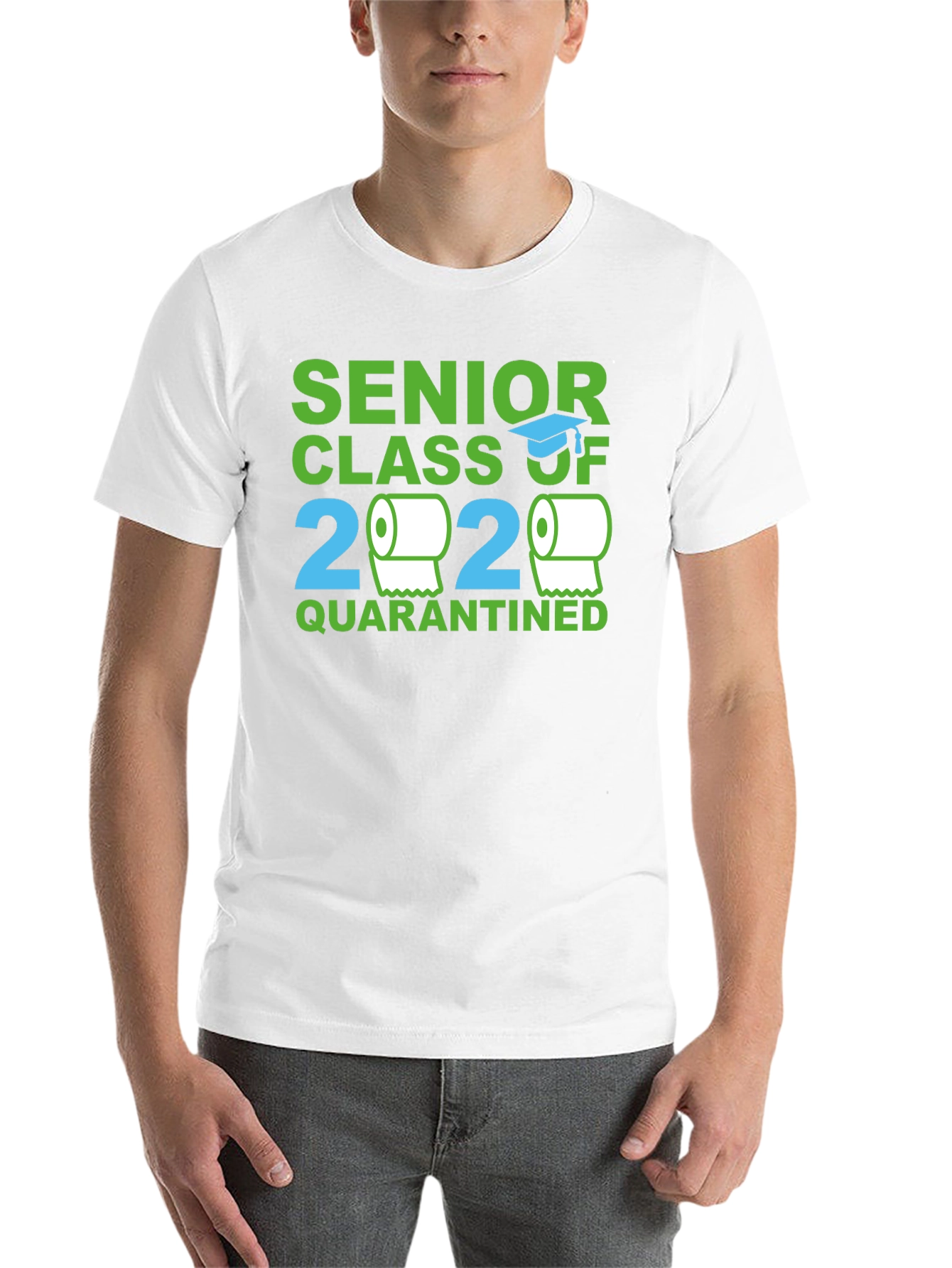 Black Senior Class 2020 Quarantined Novelty T-Shirt view 14