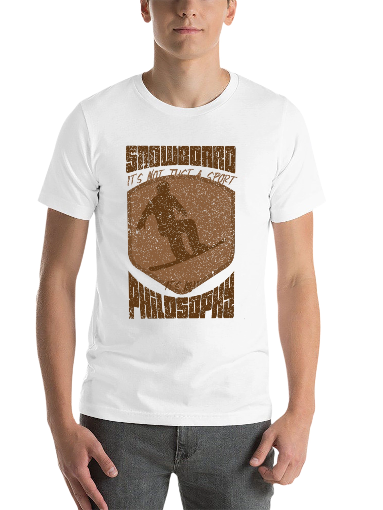 Black Snowboard Philosophy Graphic T-Shirt view 14