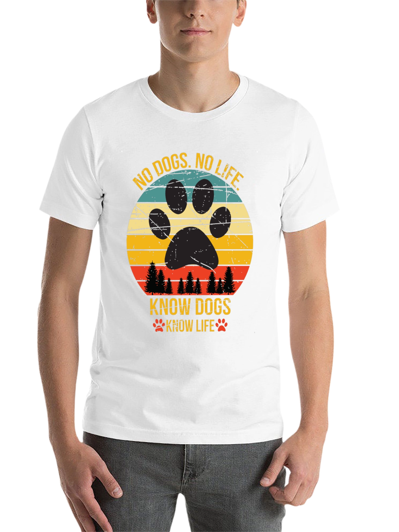 Black No Dogs No Life Tee view 14