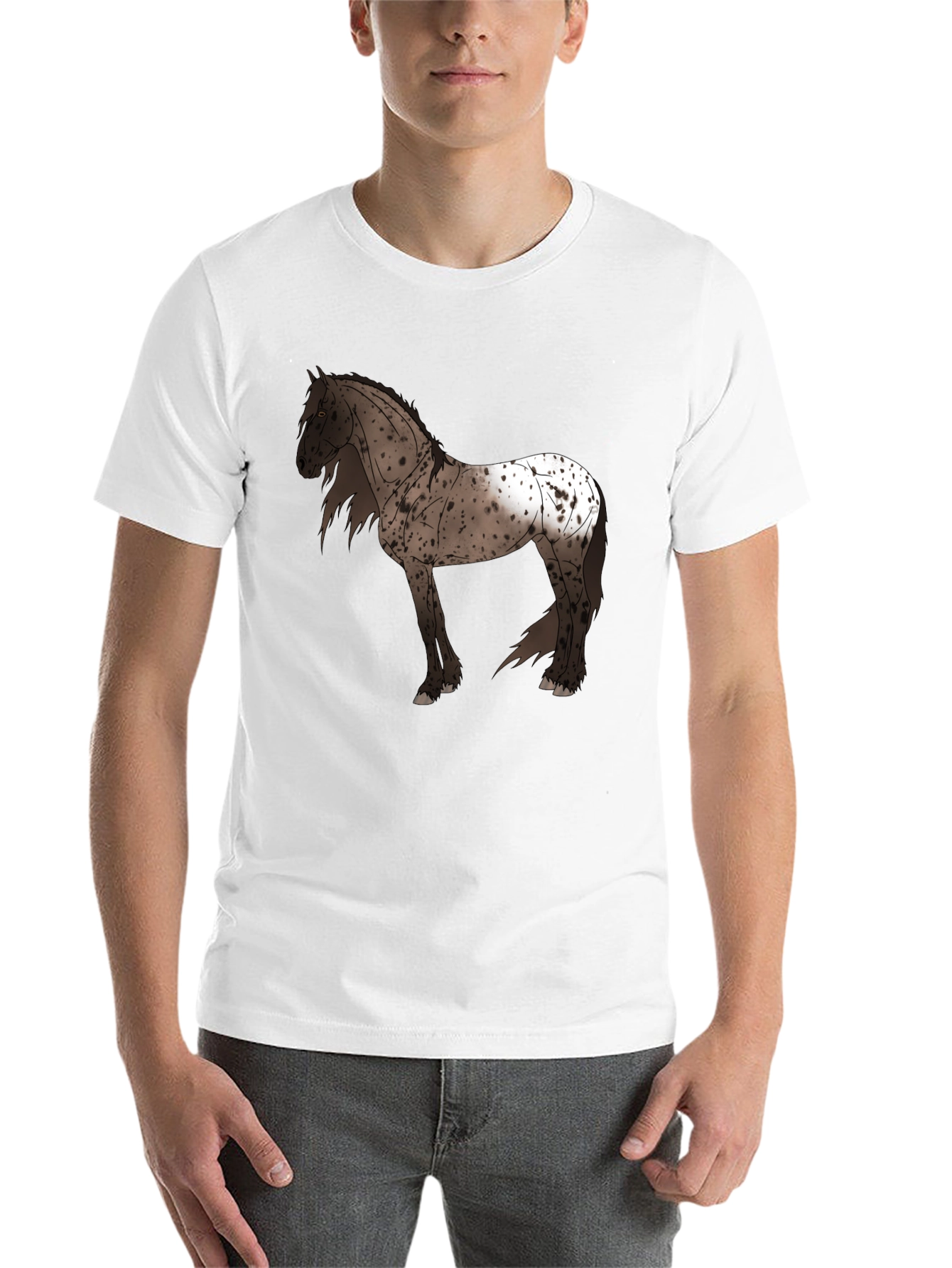 Black Horse Graphic Tee - Stylish Men's Black T-Shirt view 14