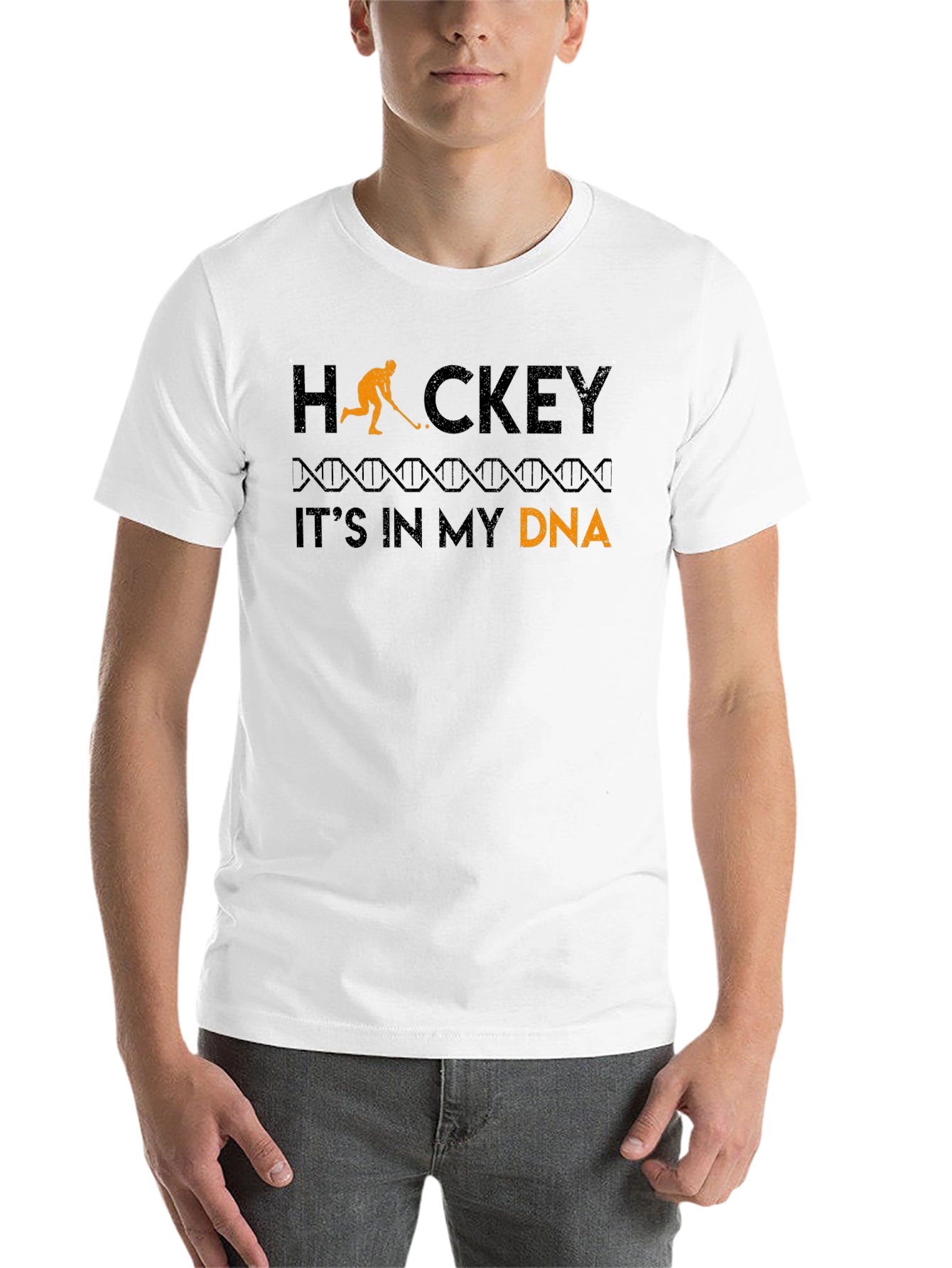 Black Hockey DNA Graphic T-Shirt view 14