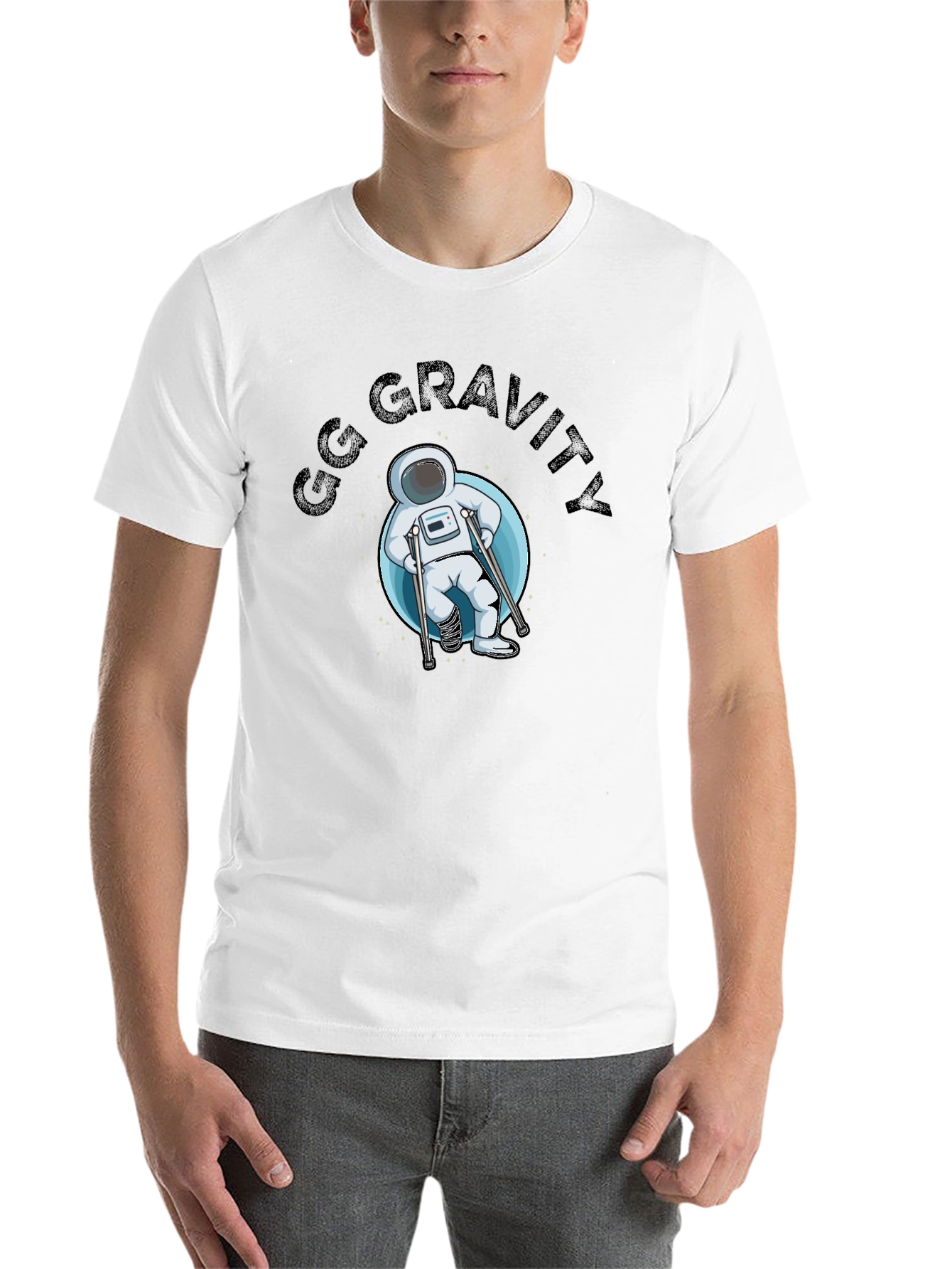 Black GG Gravity Astronaut T-Shirt view 14