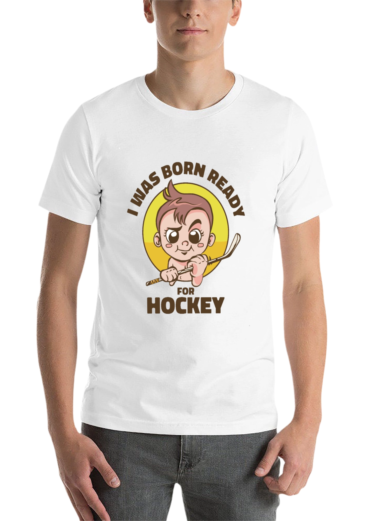 Black Born Ready Hockey T-Shirt - Newborn Athlete view 14