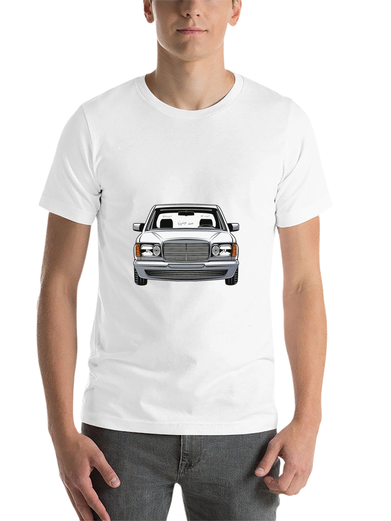Black Classic Car Graphic Tee - Black Cotton Blend view 14