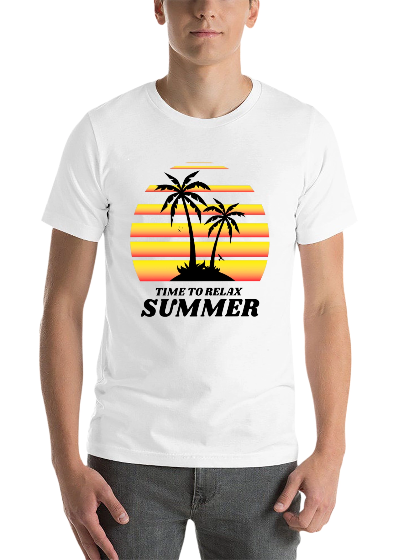 Summer Vibes Black T-Shirt - Time to Relax - 14
