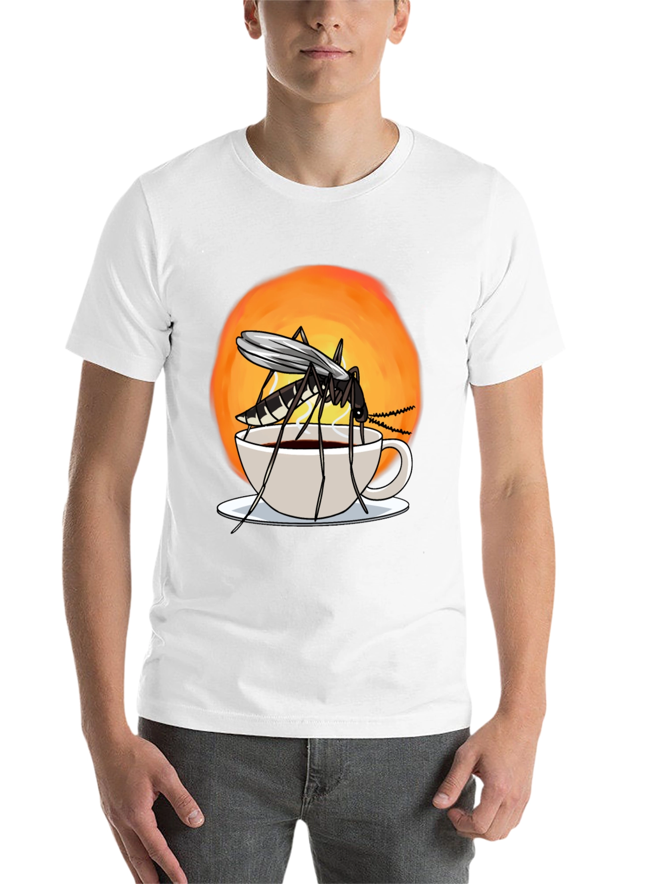 Black Mosquito Coffee T-Shirt - Funny Insect Graphic Tee view 14
