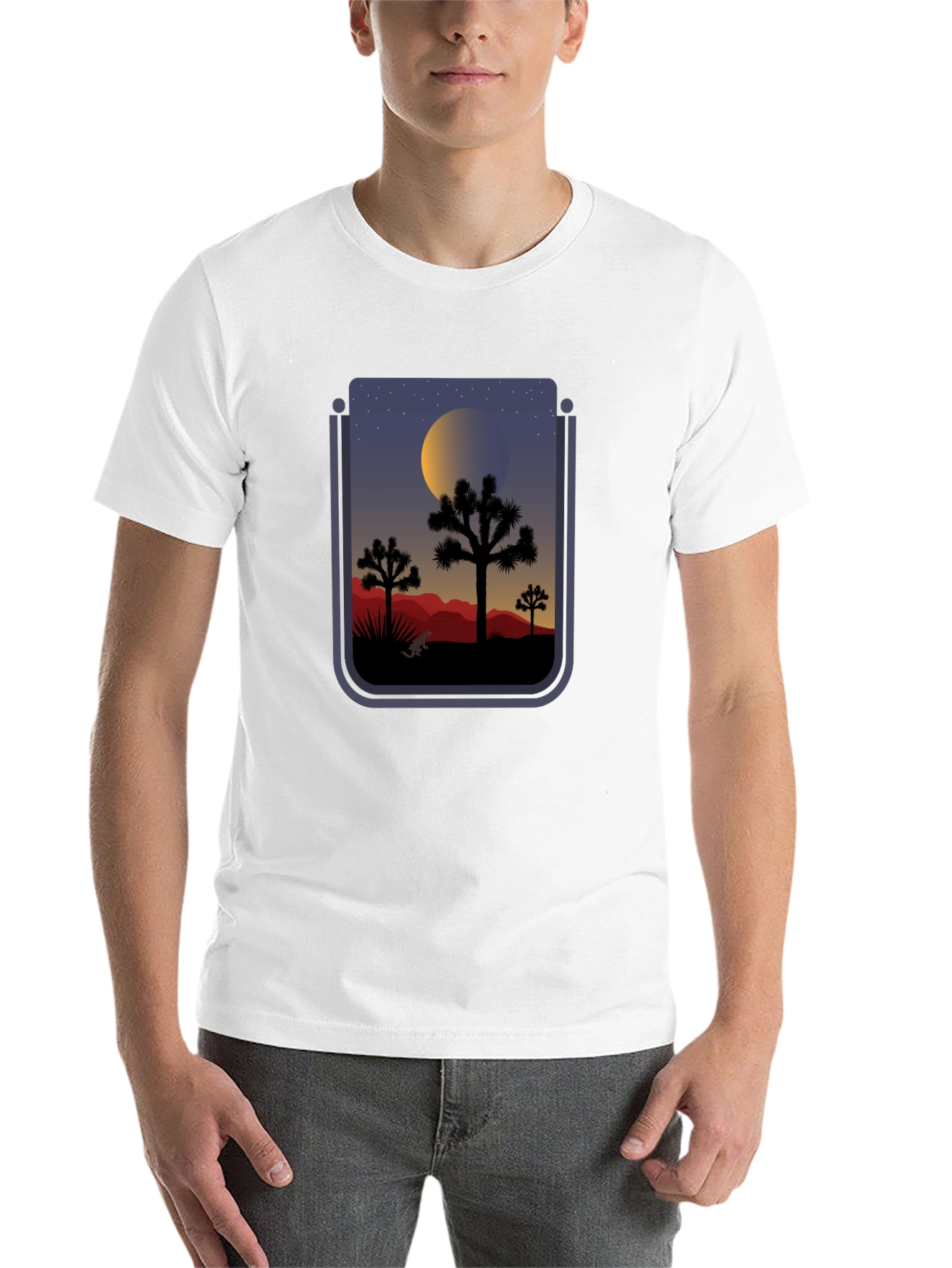 Desert Nightscape Graphic T-Shirt - 14