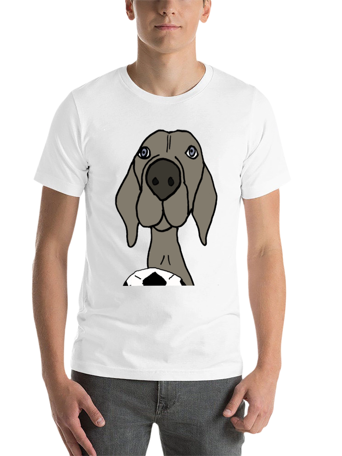 Black Dog with Soccer Ball Graphic T-Shirt view 14