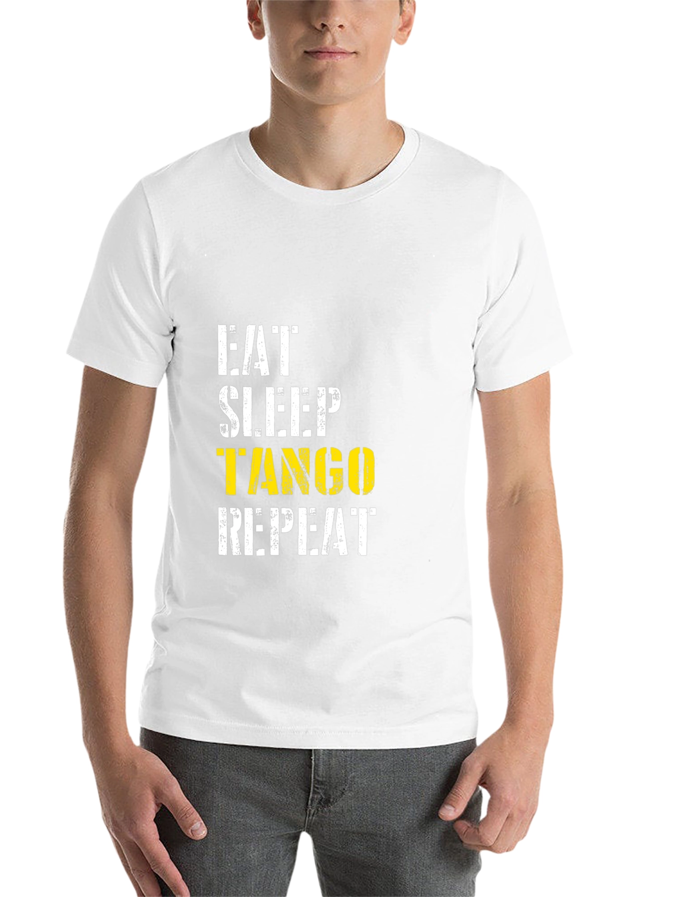 Black Eat Sleep Tango Repeat Black T-Shirt view 14