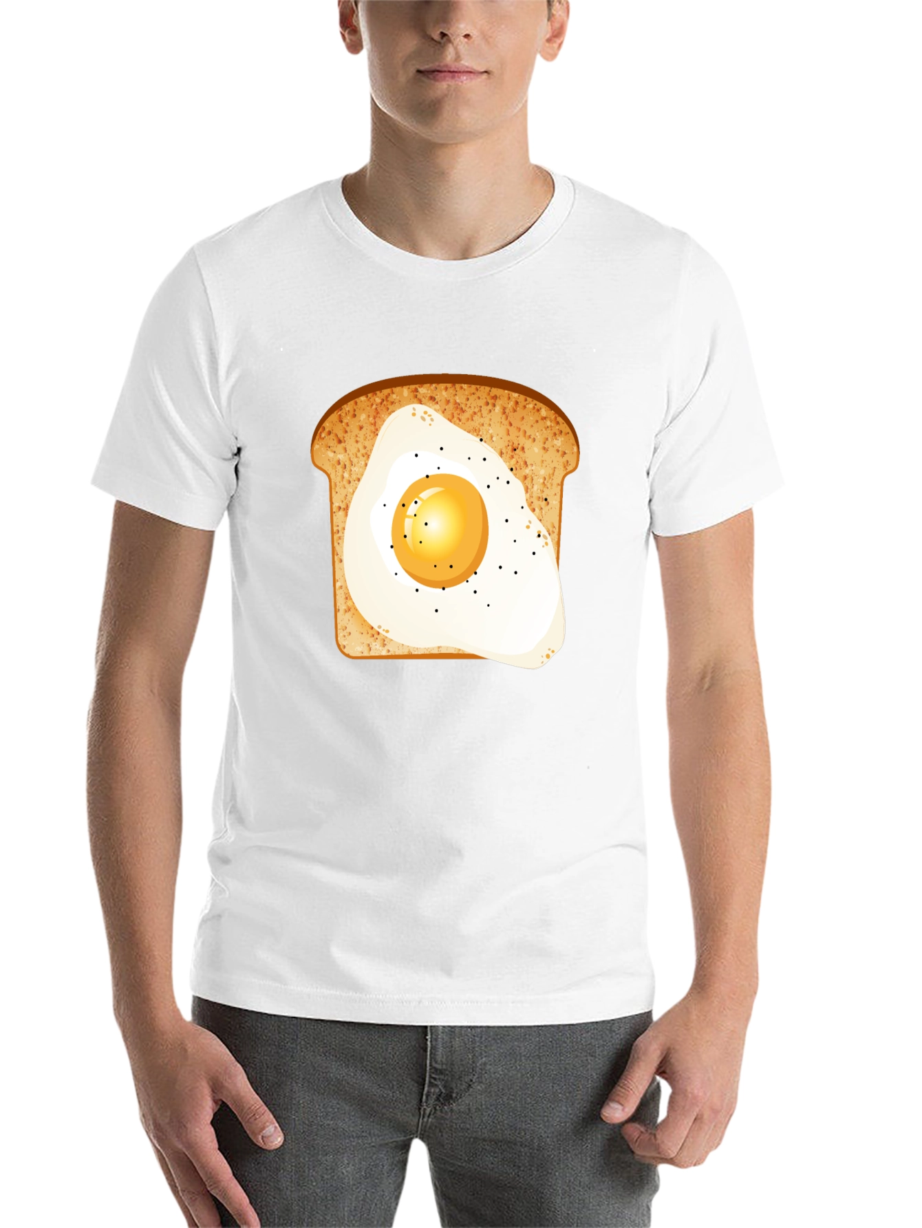 Breakfast Tee: Egg-on-Toast Graphic T-Shirt - 14