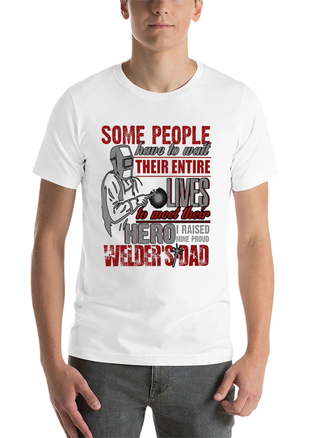 Black Welder's Dad T-Shirt - Proud Father's Day Gift view 14