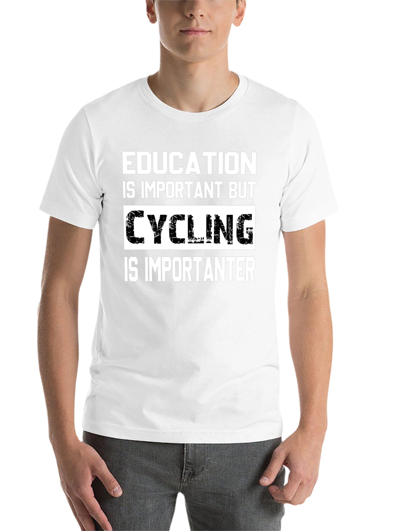 Black Cycling is Importanter T-Shirt view 14