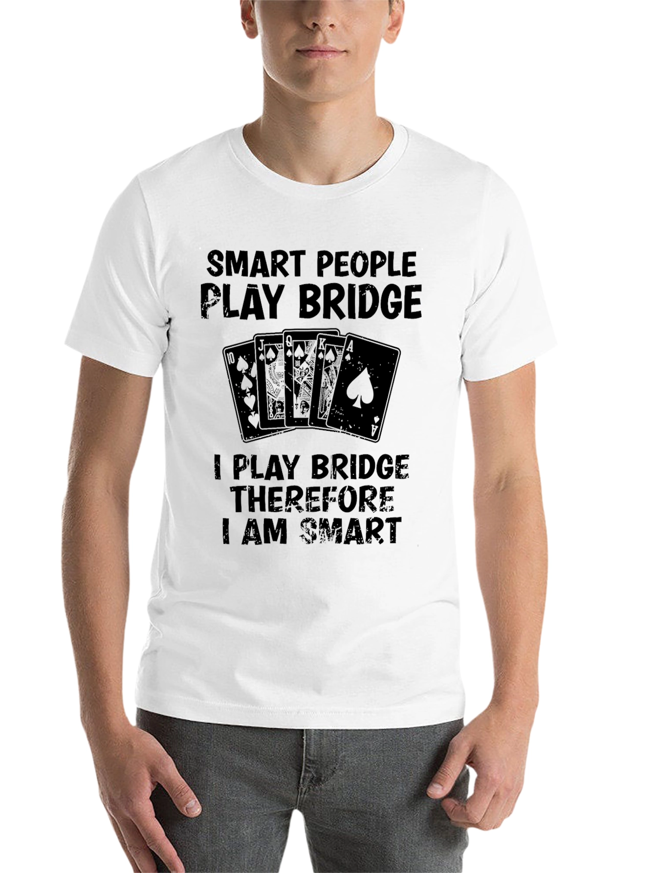 Black Smart People Play Bridge T-Shirt view 14