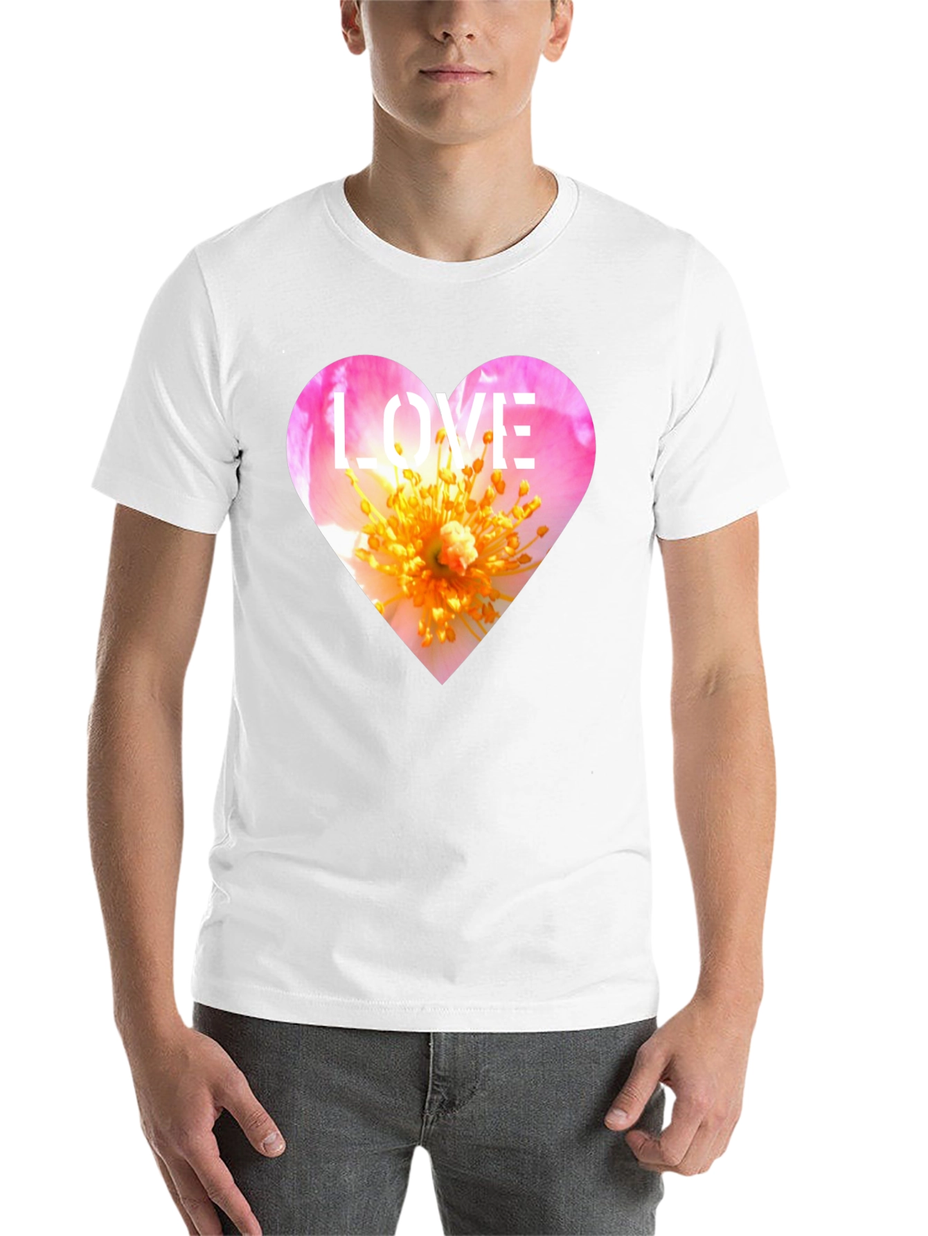 Black Love Heart Floral T-Shirt - Stylish Graphic Tee view 14