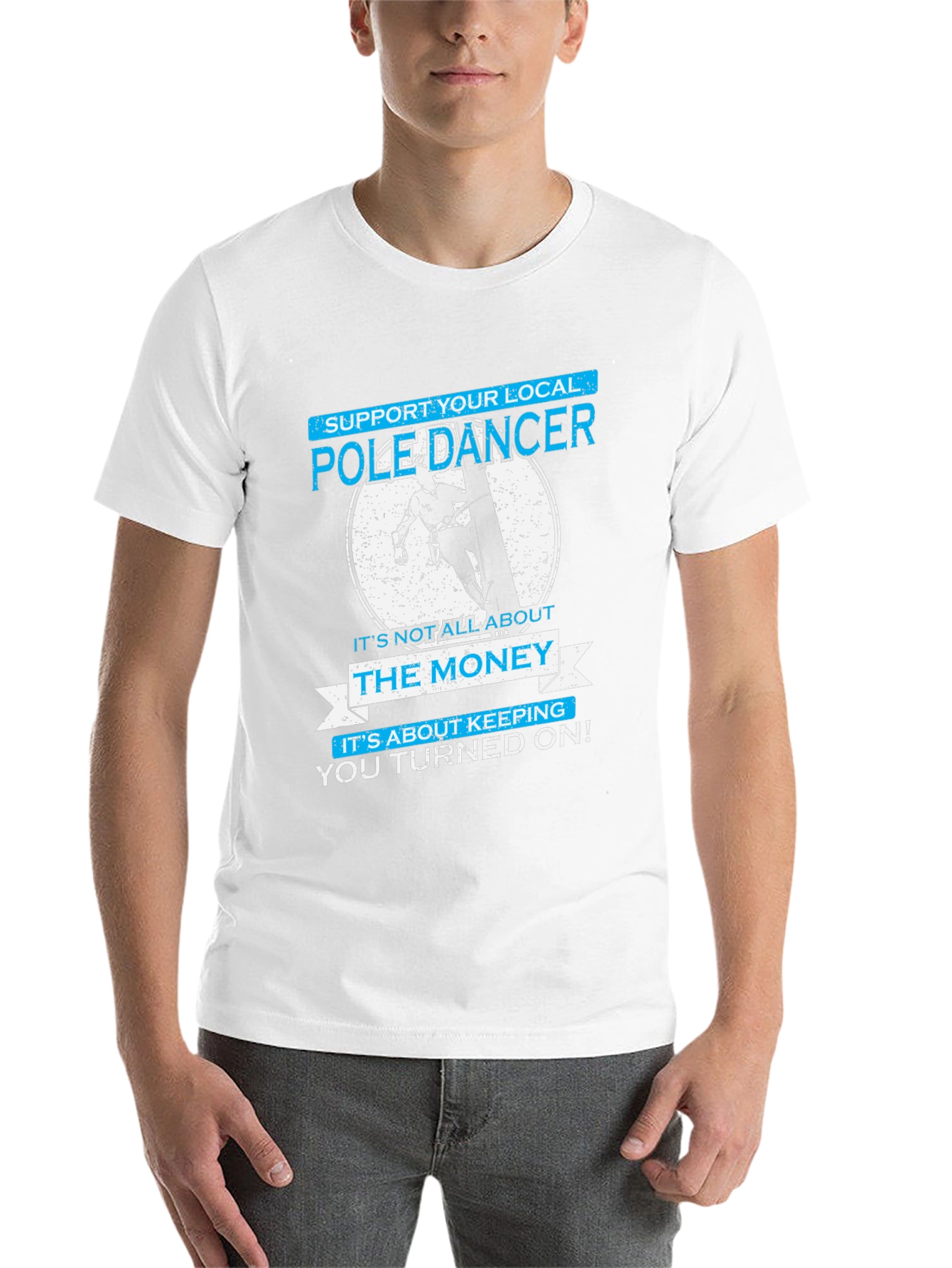 Black Pole Dancer T-Shirt - Funny Graphic Tee view 14