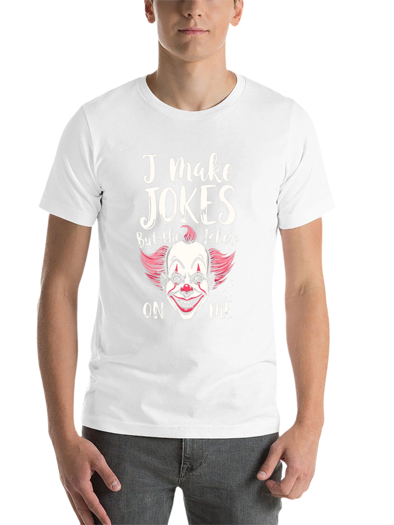 Black I Make Jokes Clown Graphic T-Shirt view 14