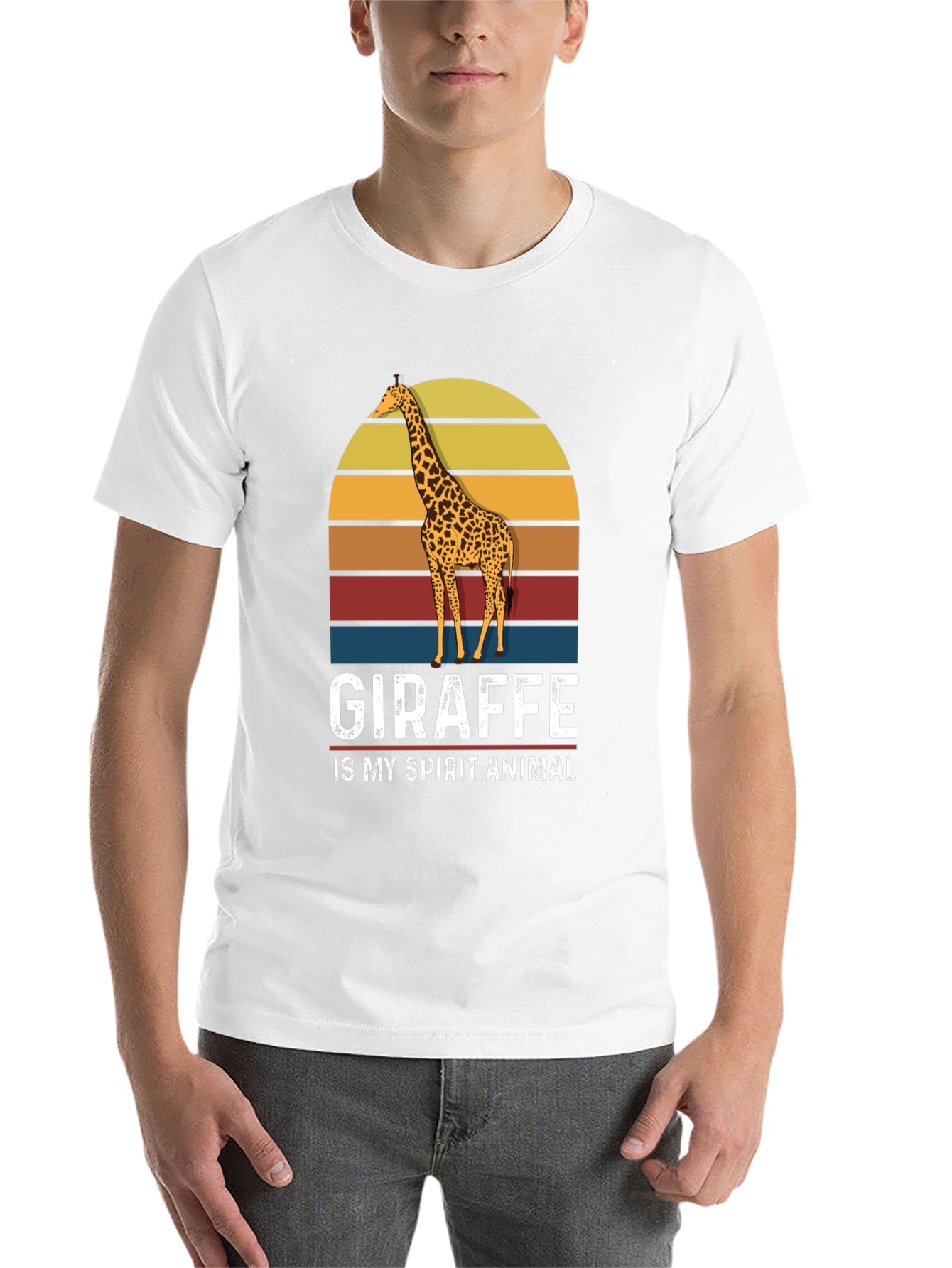Black Giraffe Spirit Animal Graphic T-Shirt view 14