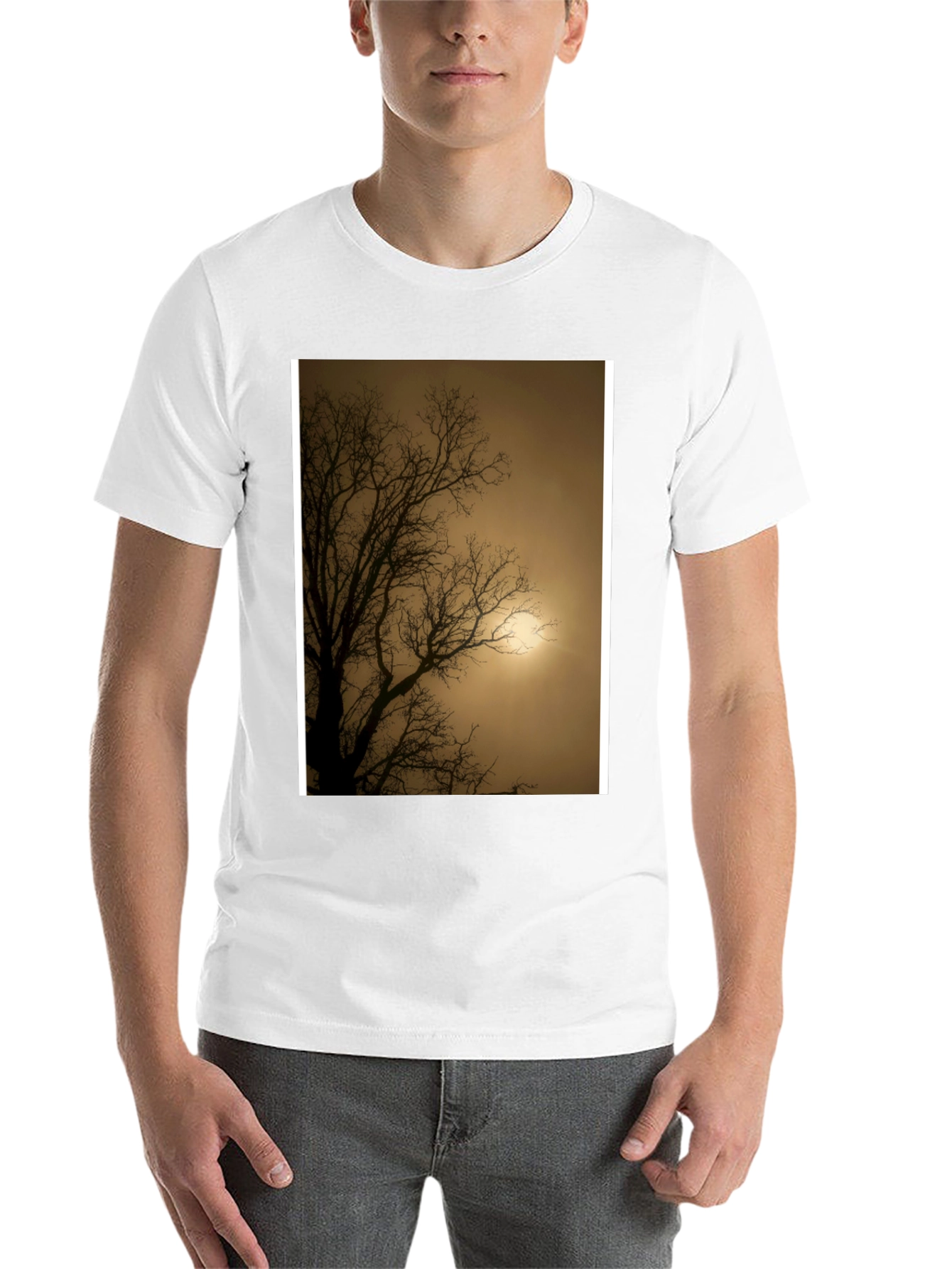 Black Eerie Tree Graphic Tee - Stylish Black Shirt view 14