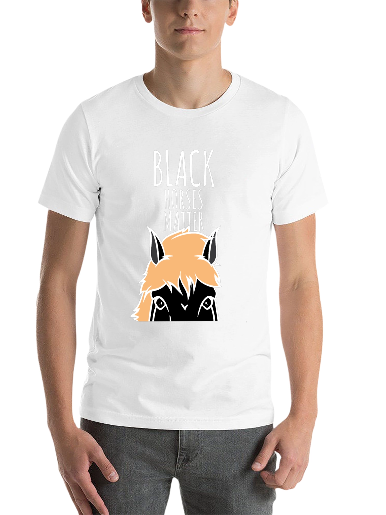 Black Black Horses Matter Graphic T-Shirt view 14