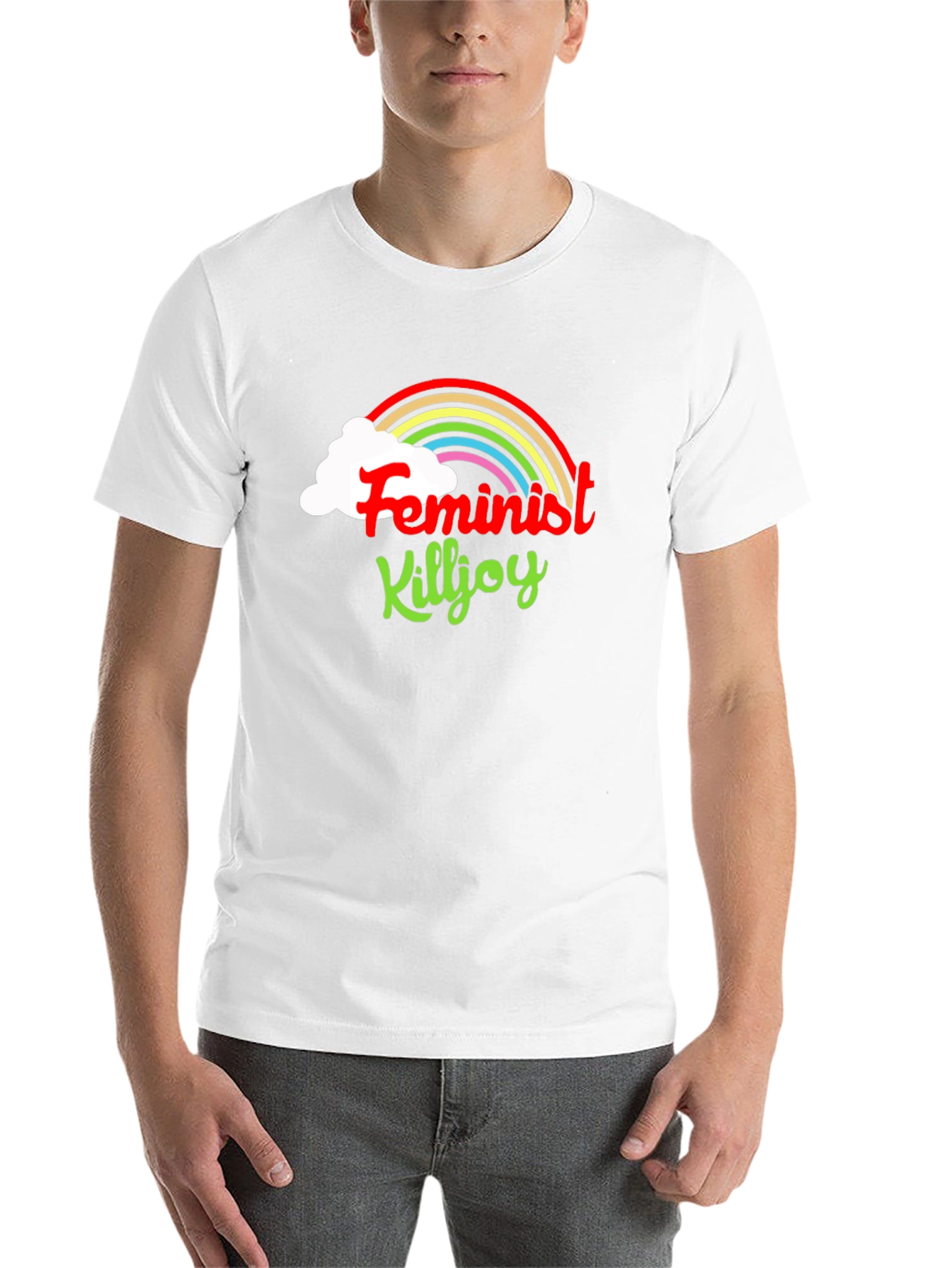Black Feminist Killjoy Graphic Tee - Rainbow Design view 14